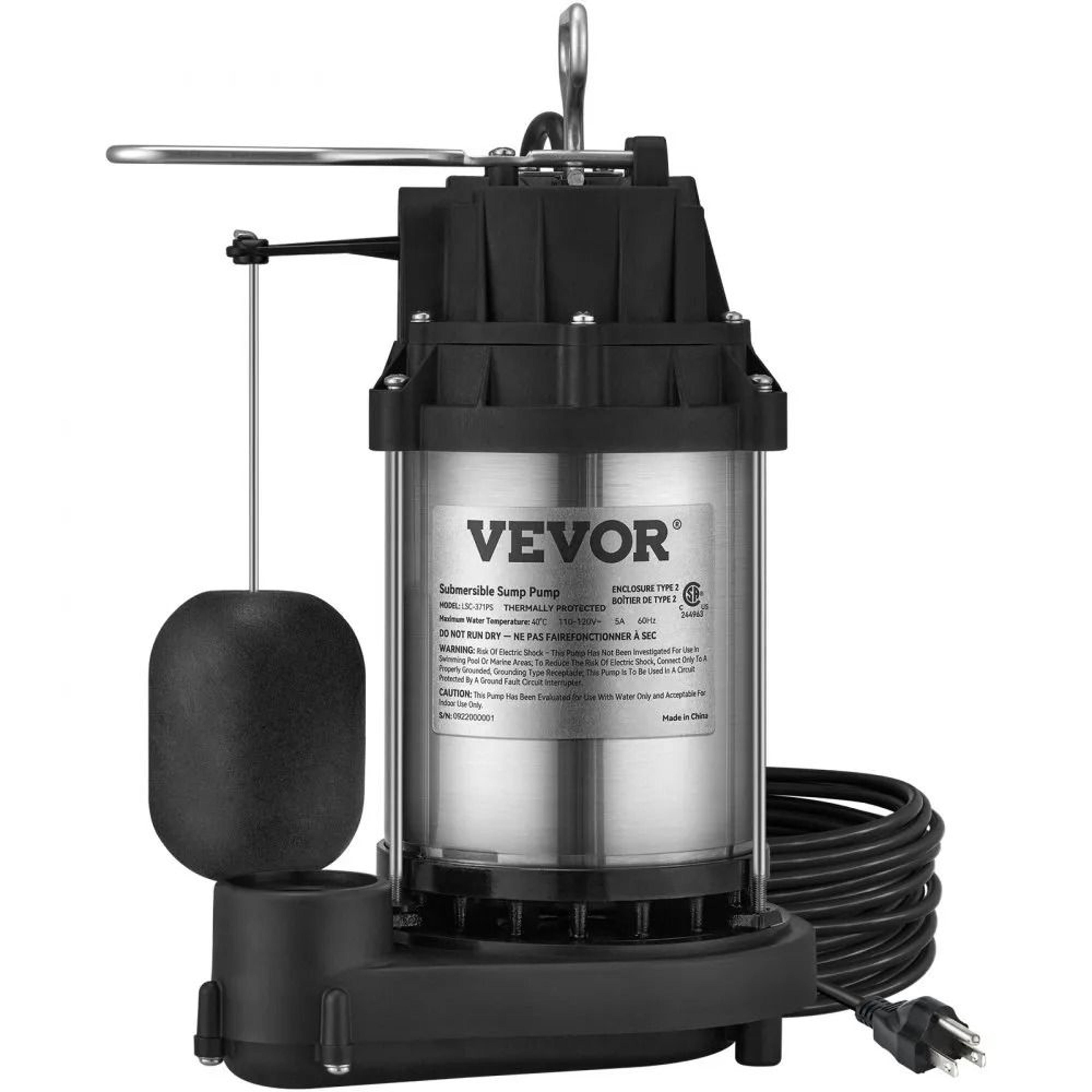 12 HP Submersible Sump Pump 3960 GPH Automatic Water Pump For Basement Drainage 6