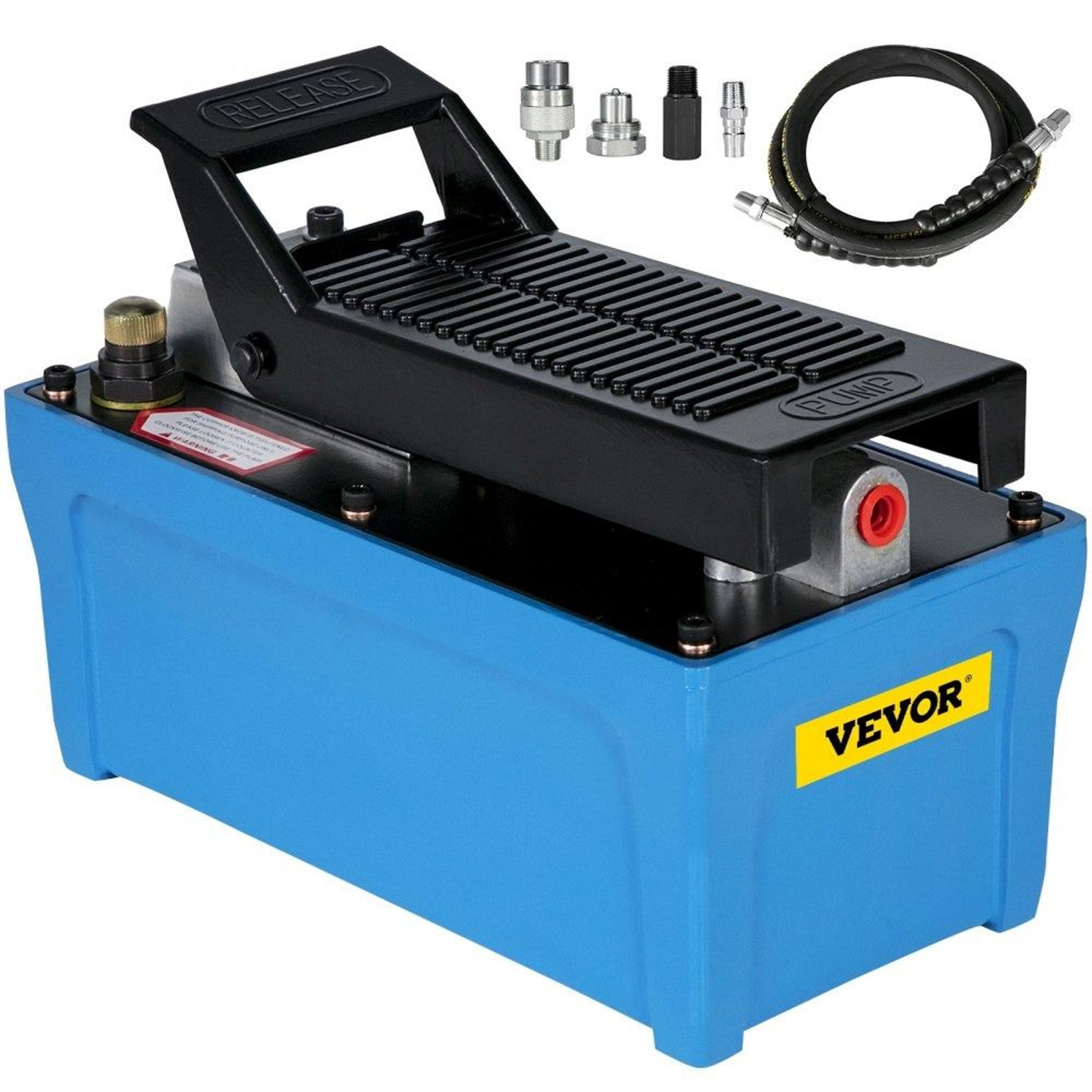 10000 psi air hydraulic pump foot operated air over hydraulic pump with 1.6l reservoir and hose