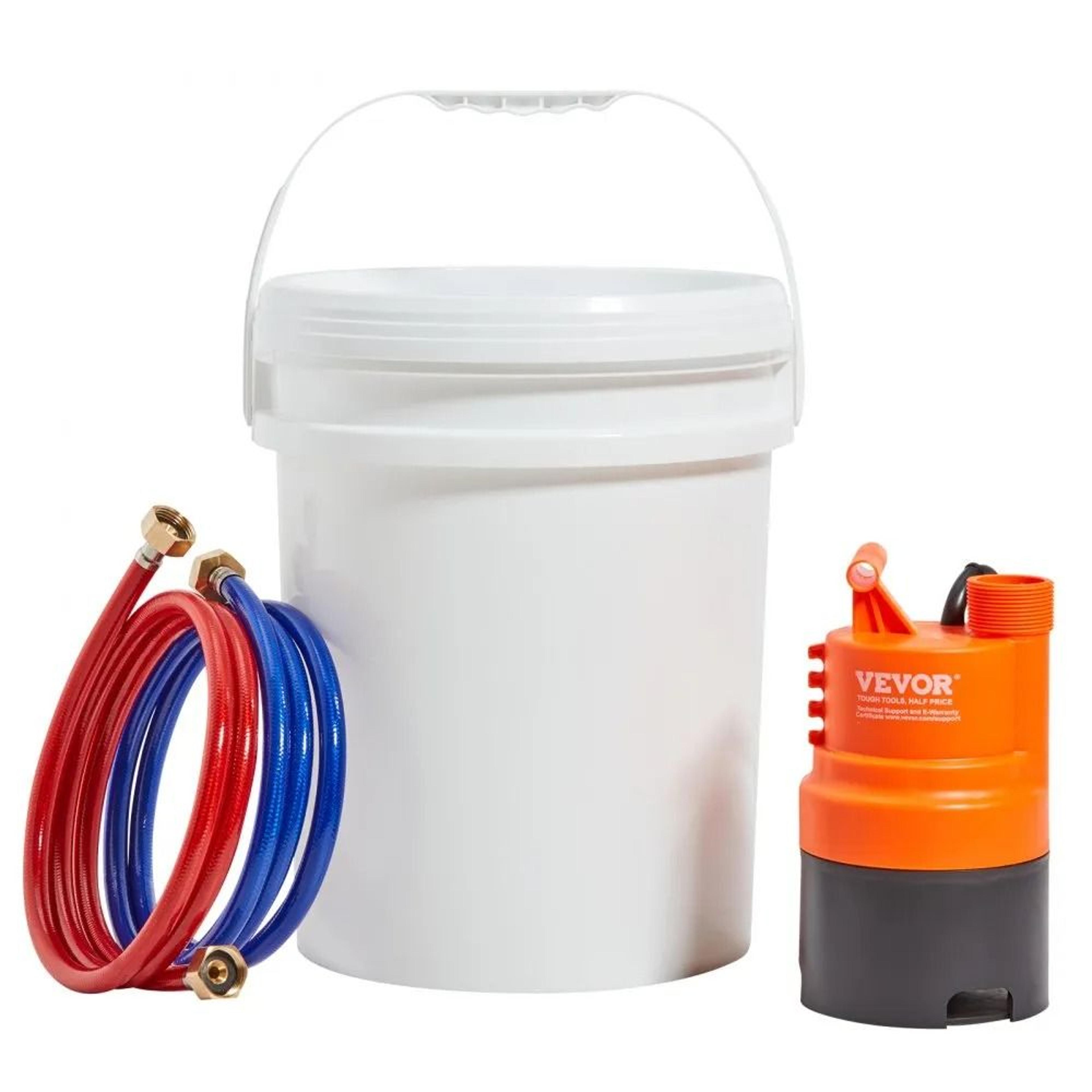 Tankless Water Heater Flush Kit With Pump 5 Gallon Bucket And Descaling Accessories 8