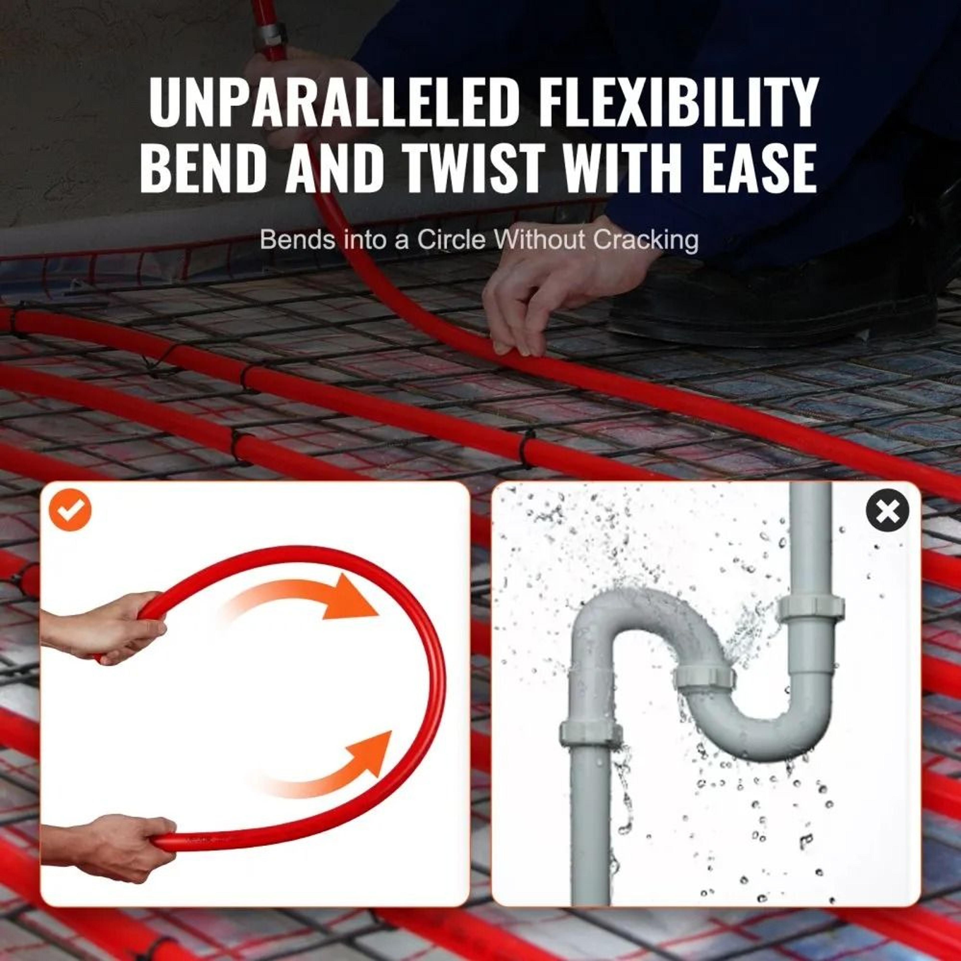 34 Inch PEX A Pipe 200FT Flexible Tubing For Hot Cold Potable Water Plumbing 3