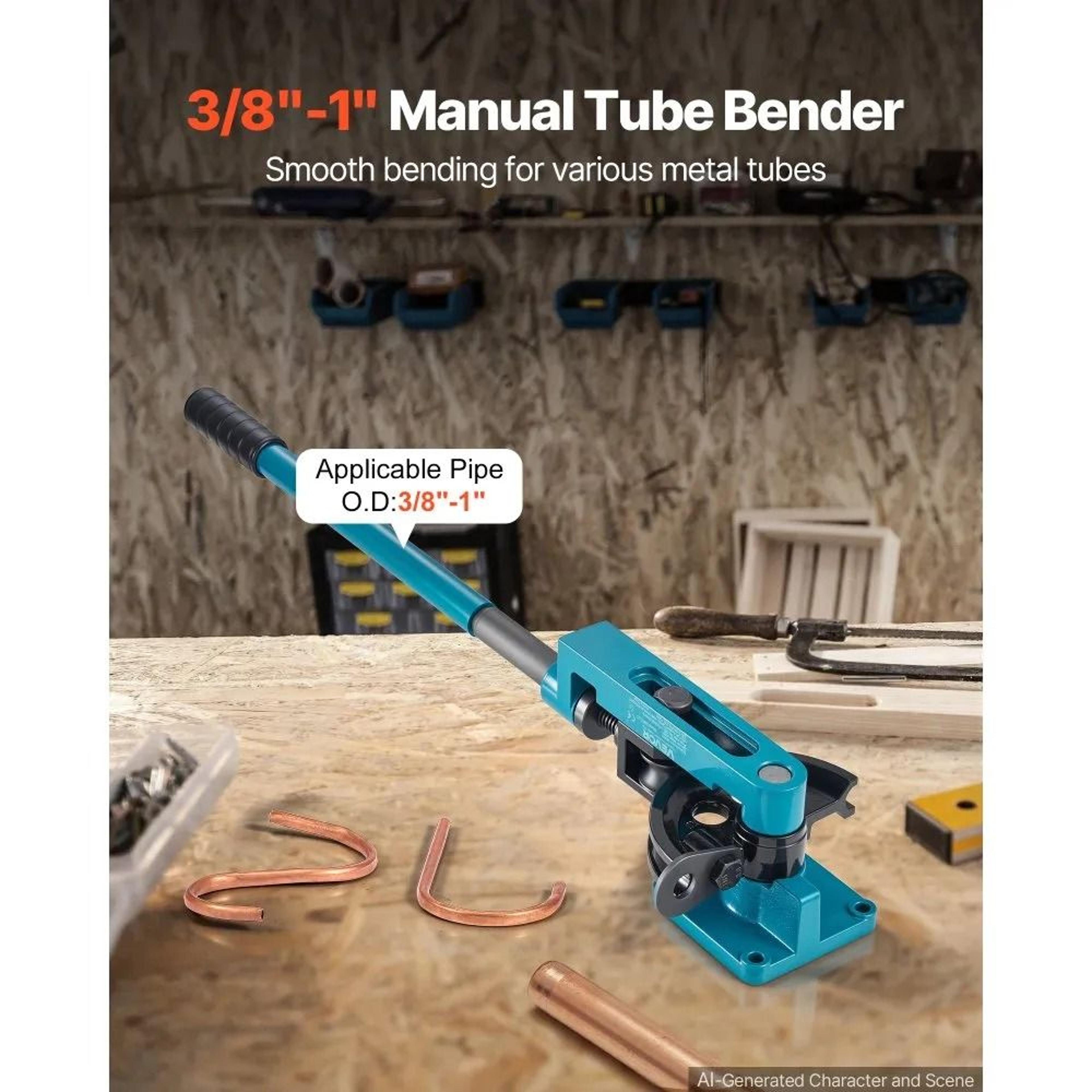 Manual Pipe Tube Bender 38 To 1 Inch With 7 Dies Heavy Duty Steel Tube Bending Tool 2