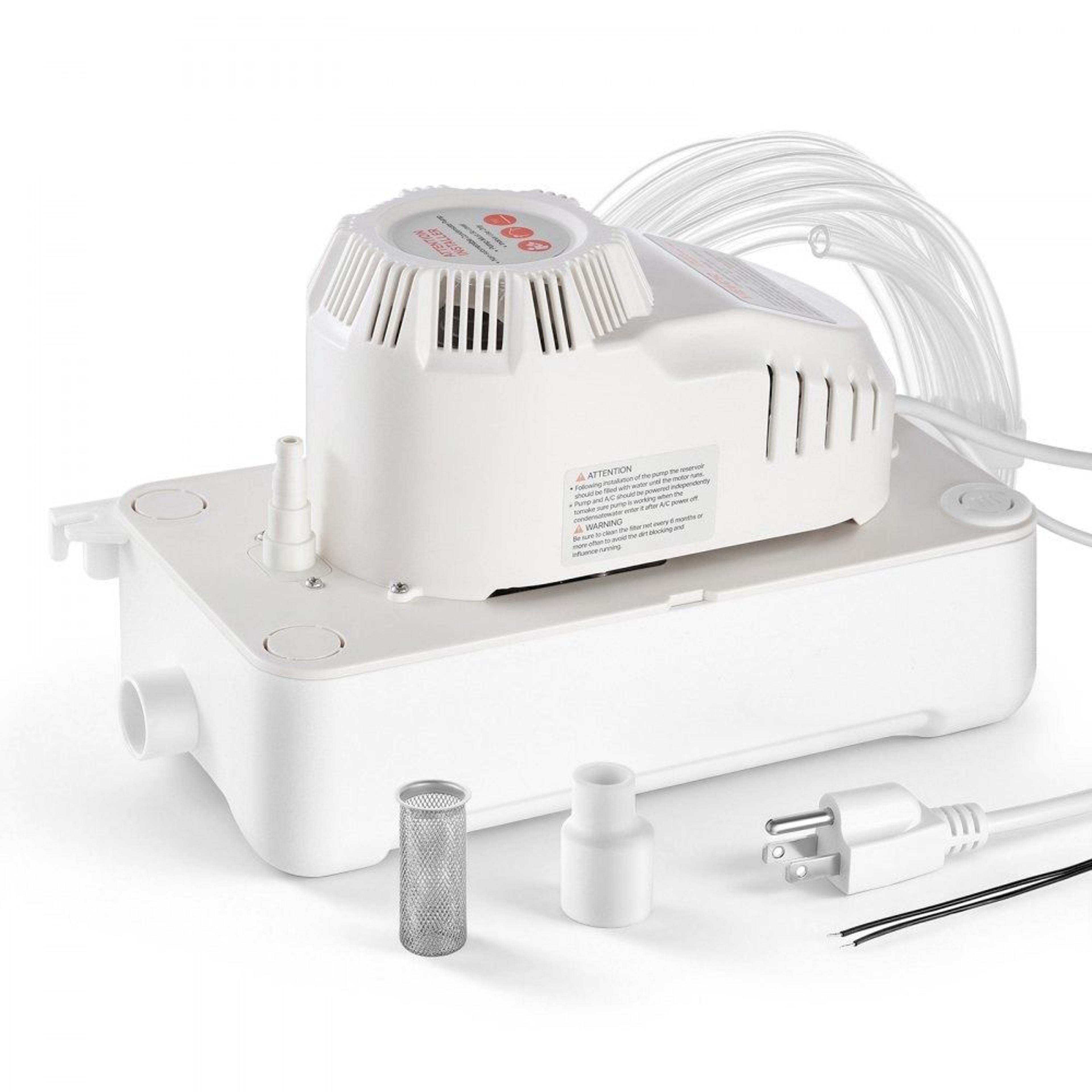 condensate pump 1/12 hp 90 gph automatic ac drain pump with 20 ft lift