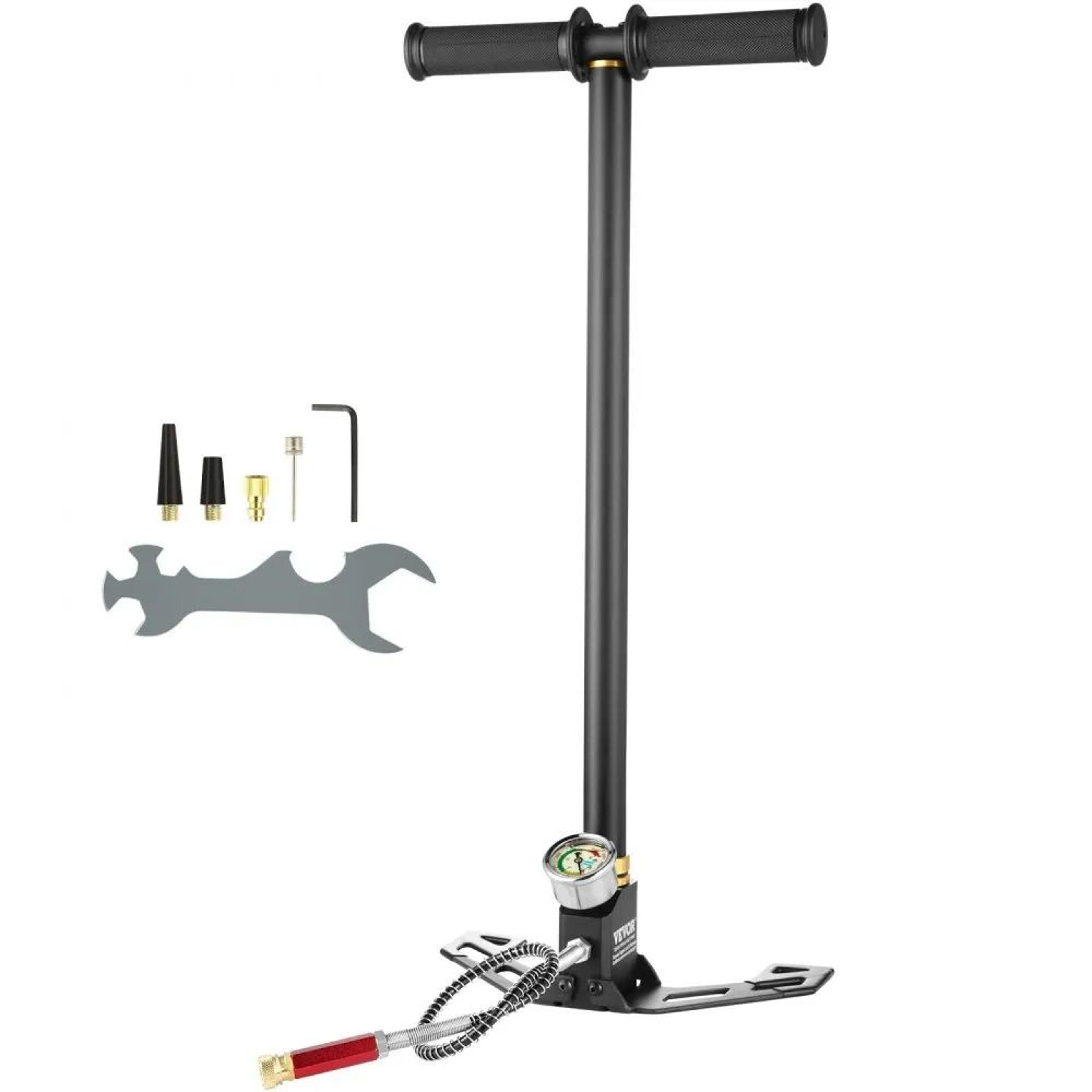 4500 psi pcp hand pump 3 stage high pressure air rifle pump with moisture filter