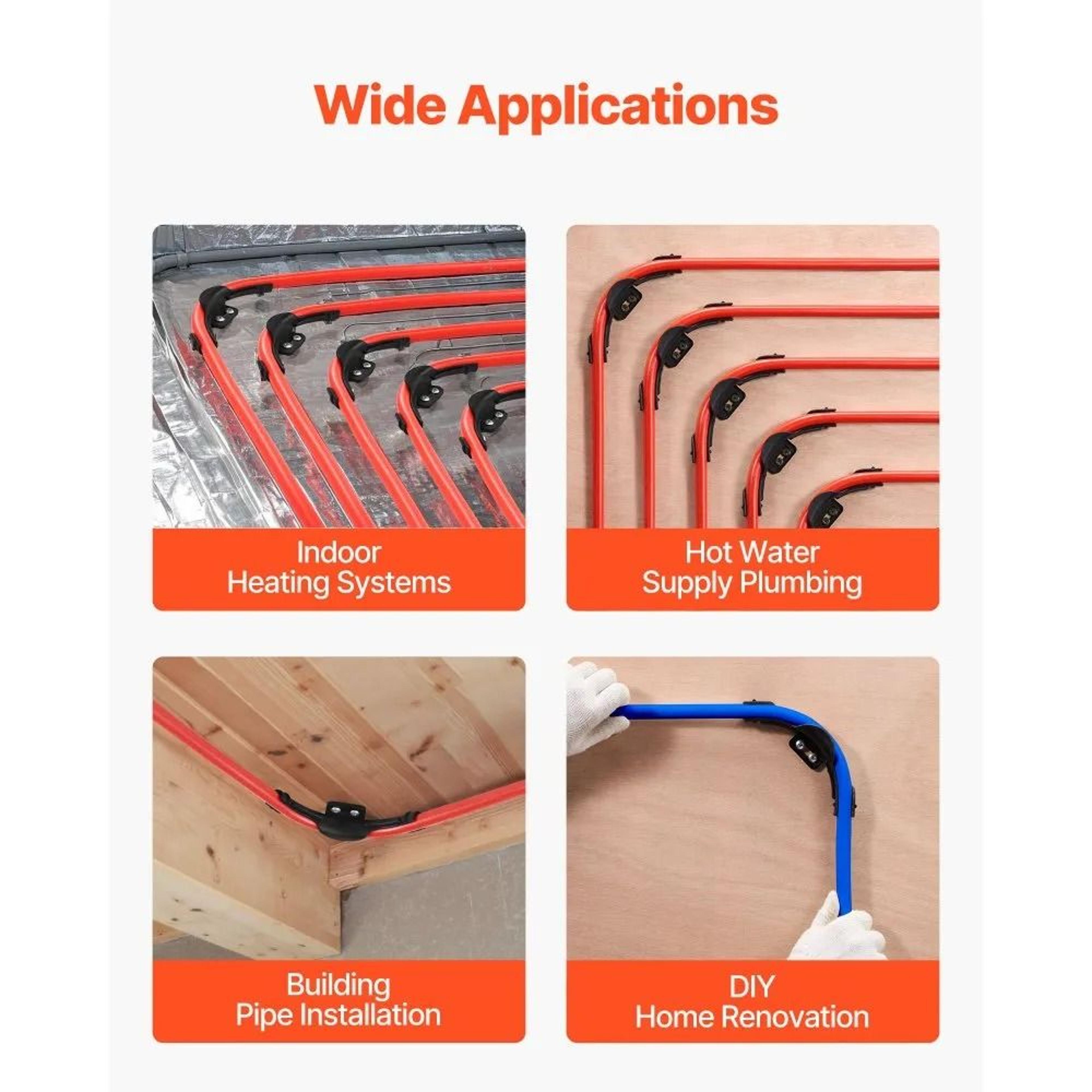 PEX Tubing Bend Support 20 Pack 12 Inch 90 Degree Elbow Pipe Support Clamp 3