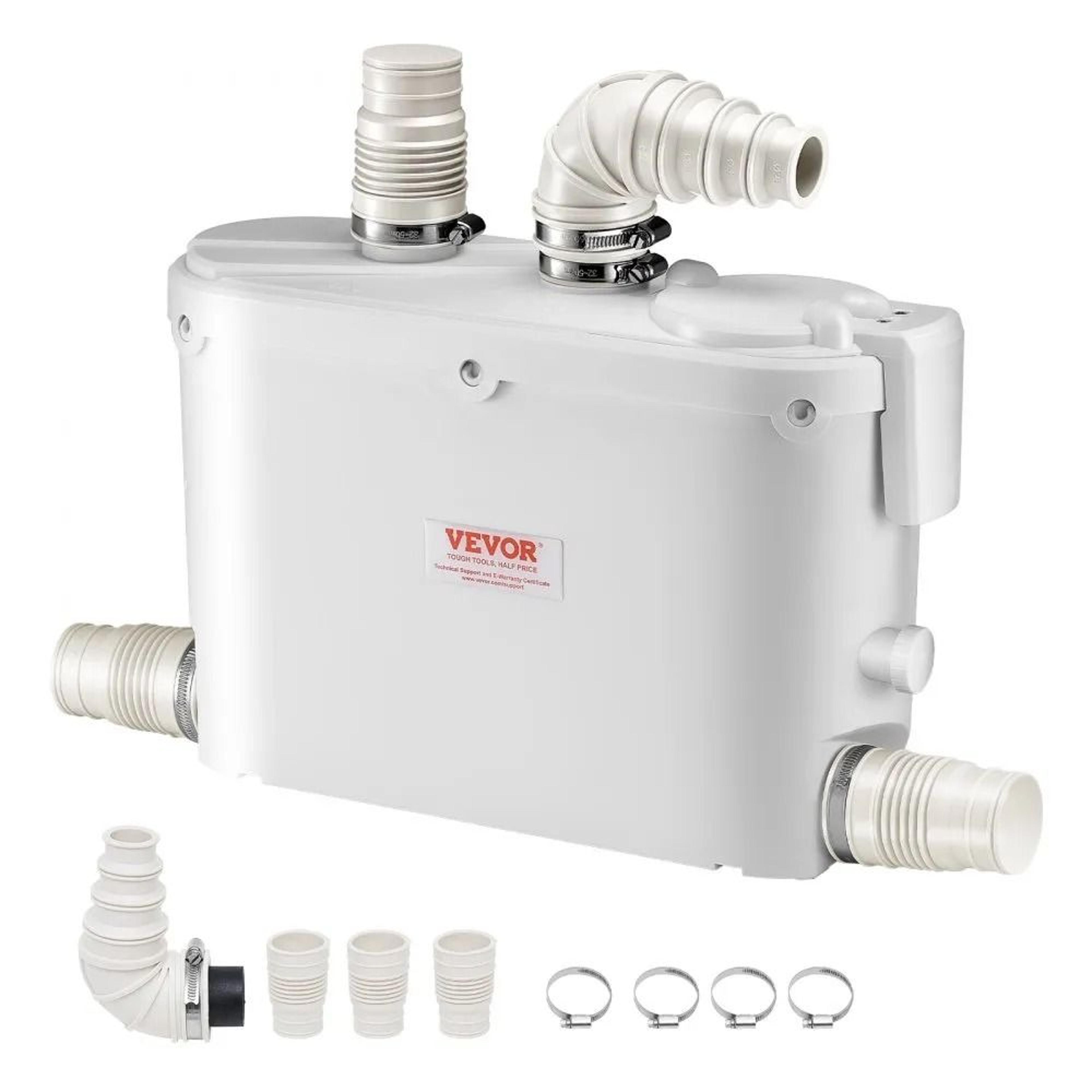 high power macerator pump 500w 29 gpm upflush sewage pump for toilet sink shower and laundry