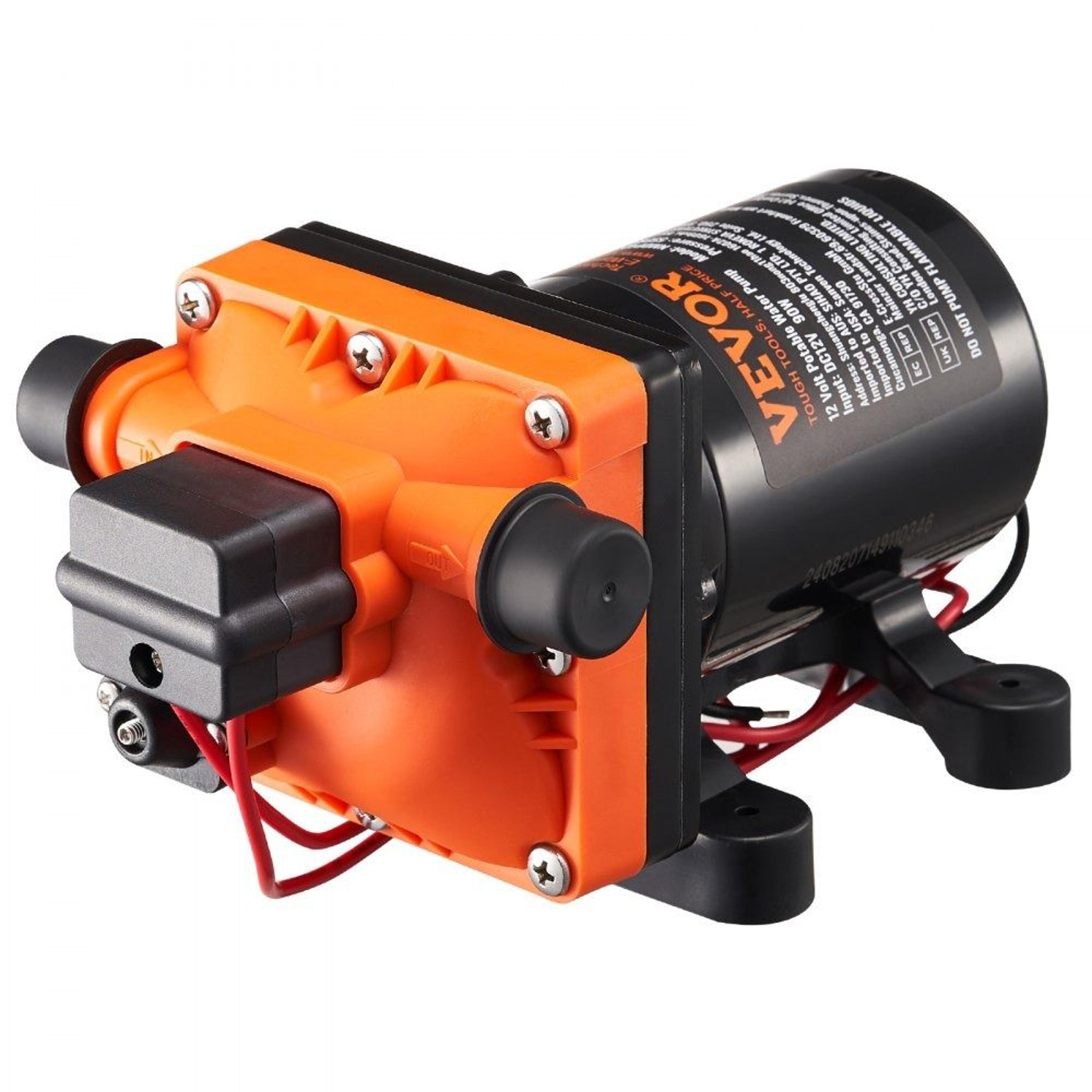 12v water pump 3gpm diaphragm pump with adjustable pressure switch for rv marine camper