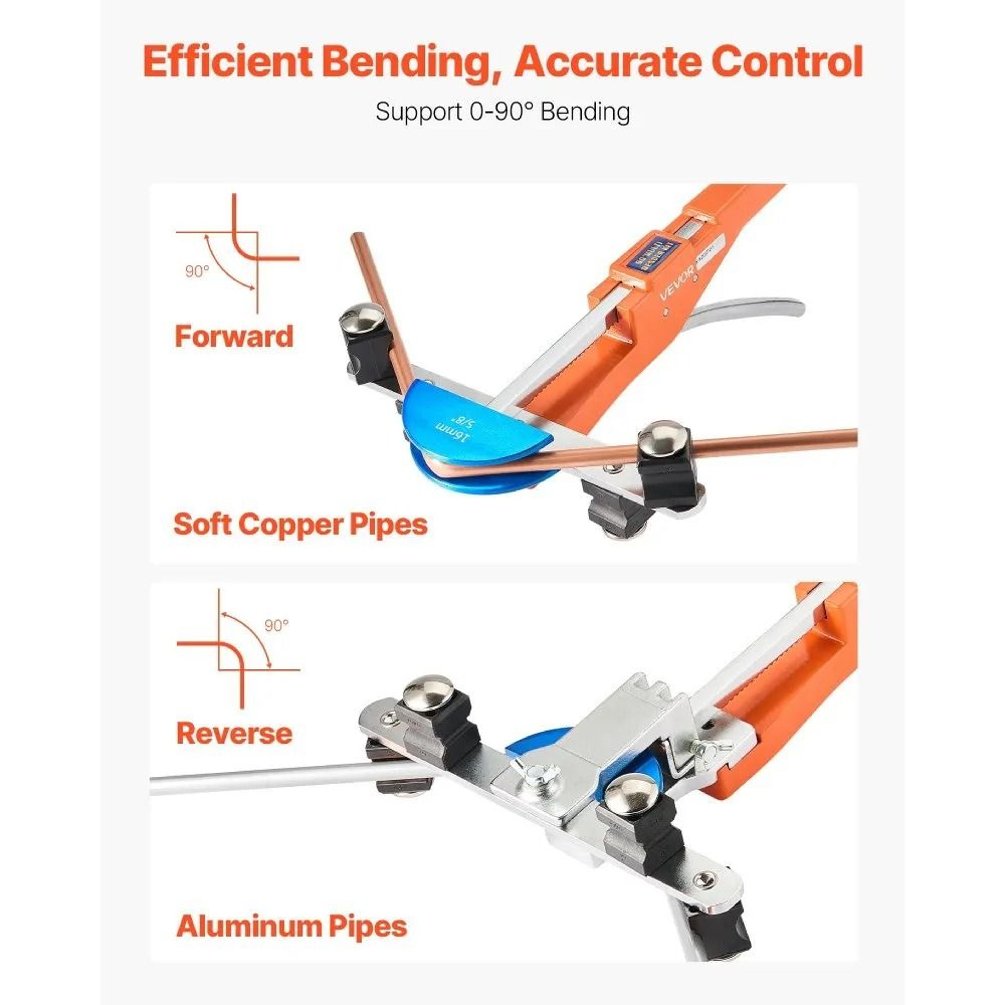 Tubing Bender Kit 14 To 78 Inch Ratcheting Copper Tube Bender Tool 6