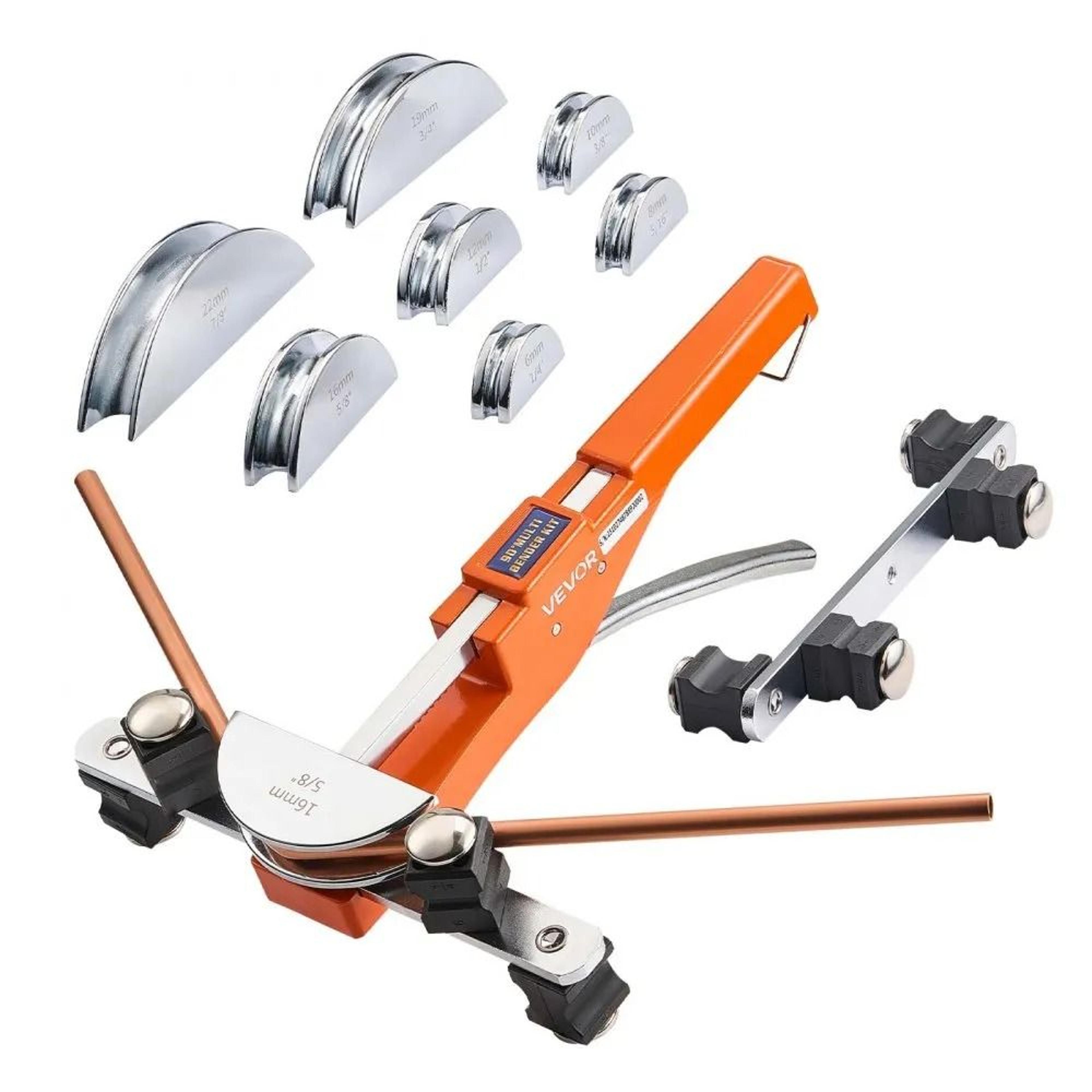 tubing bender kit 1/4 to 7/8 inch ratcheting tube pipe bender with 7 dies for hvac copper aluminum tubes