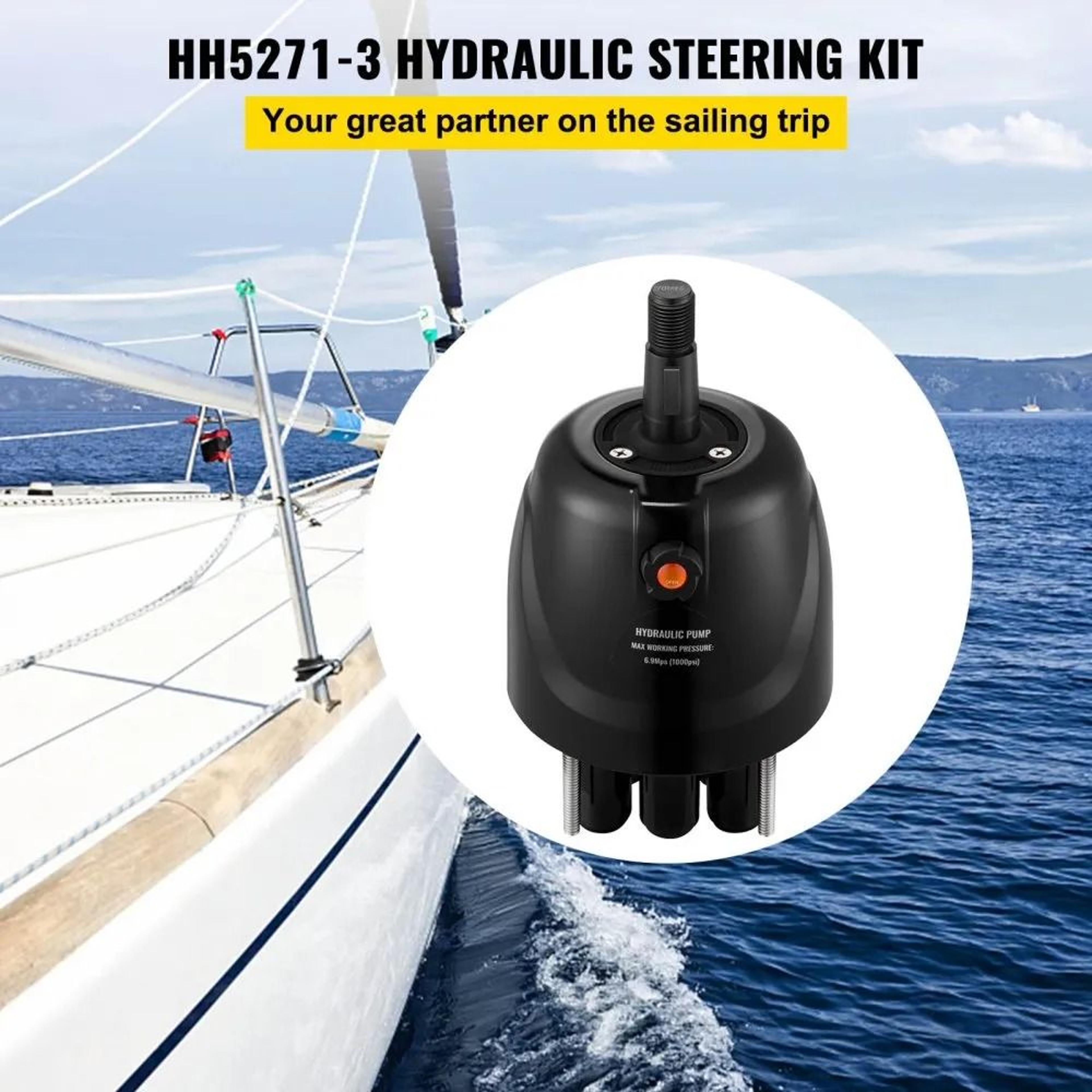 Outboard Hydraulic Steering Pump Helm 17 HH52713 For Boats Up To 300 HP 1
