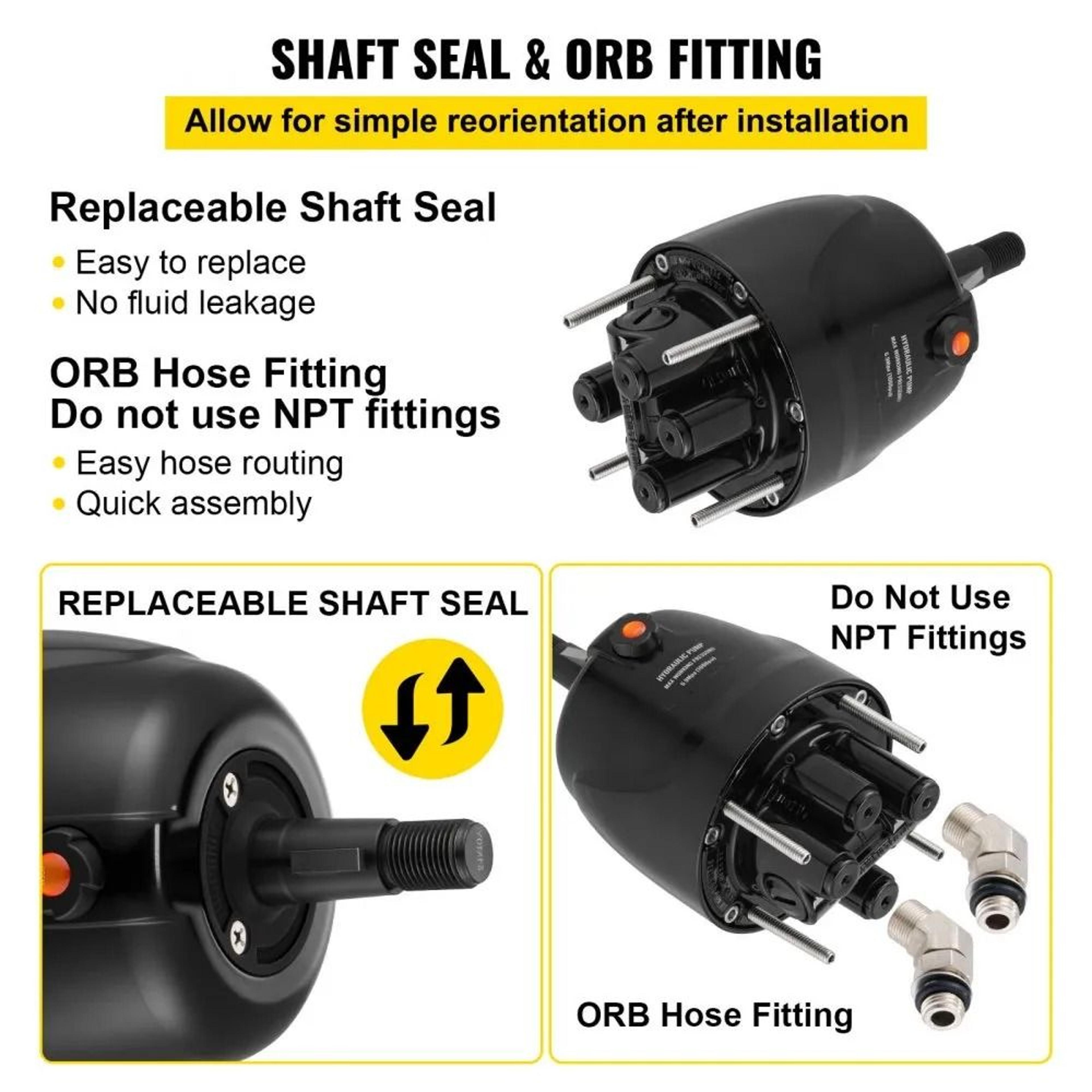 Outboard Hydraulic Steering Pump Helm 17 HH52713 For Boats Up To 300 HP 4