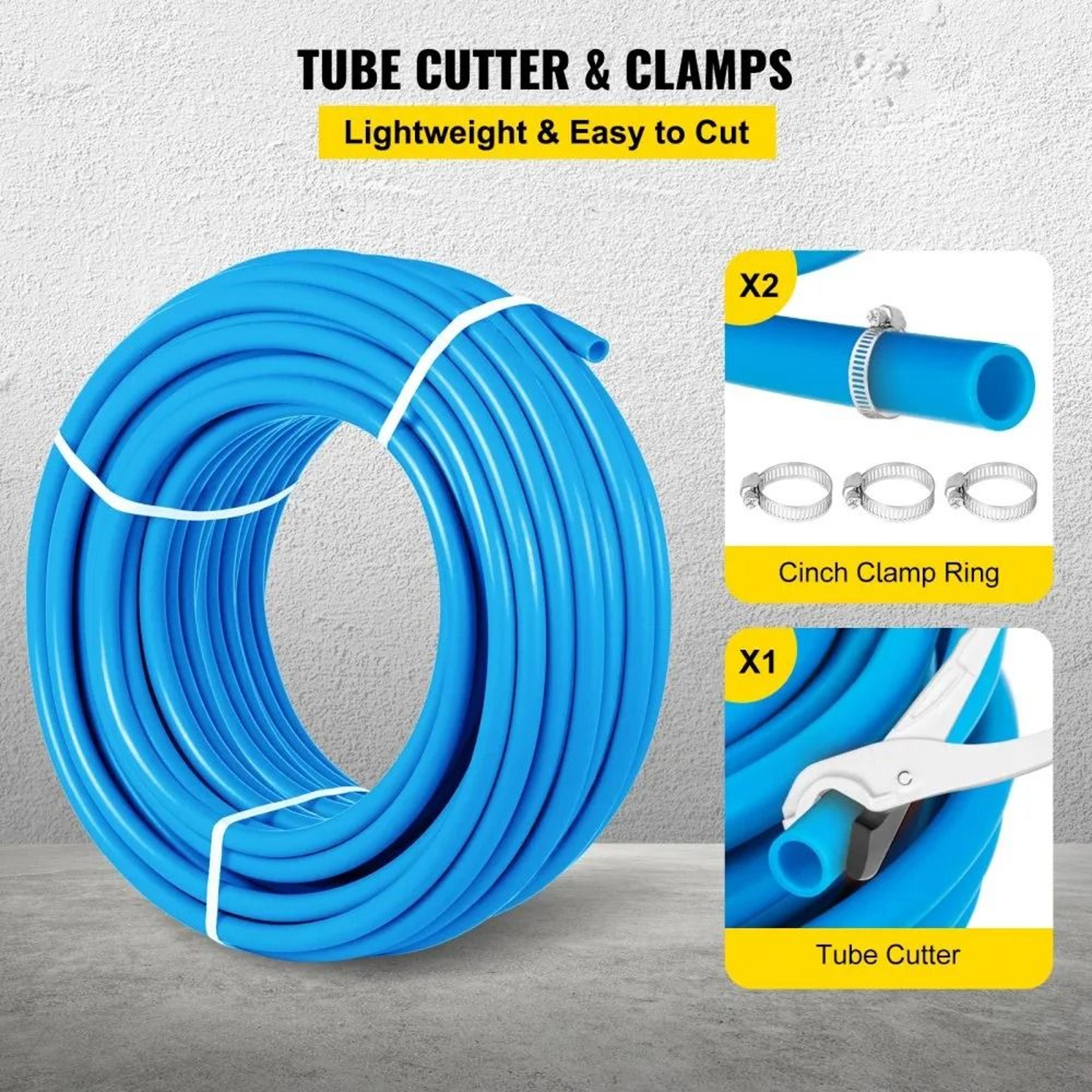 1 Inch PEX Tubing 300ft Blue PEX Pipe For Hot Cold Water Plumbing And Radiant Heating 3