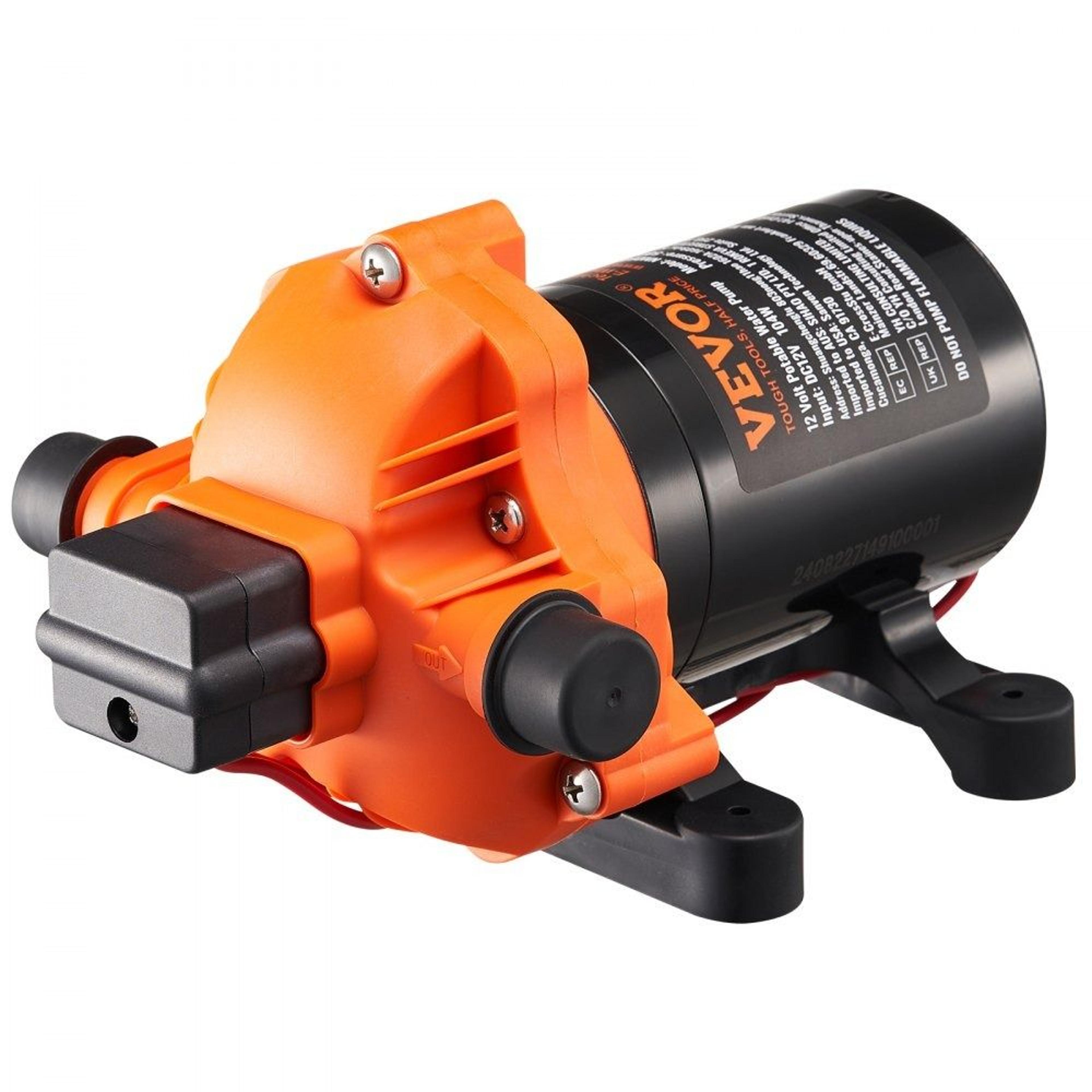 12v diaphragm water pump 3.5 gpm with adjustable pressure switch for rv marine camper