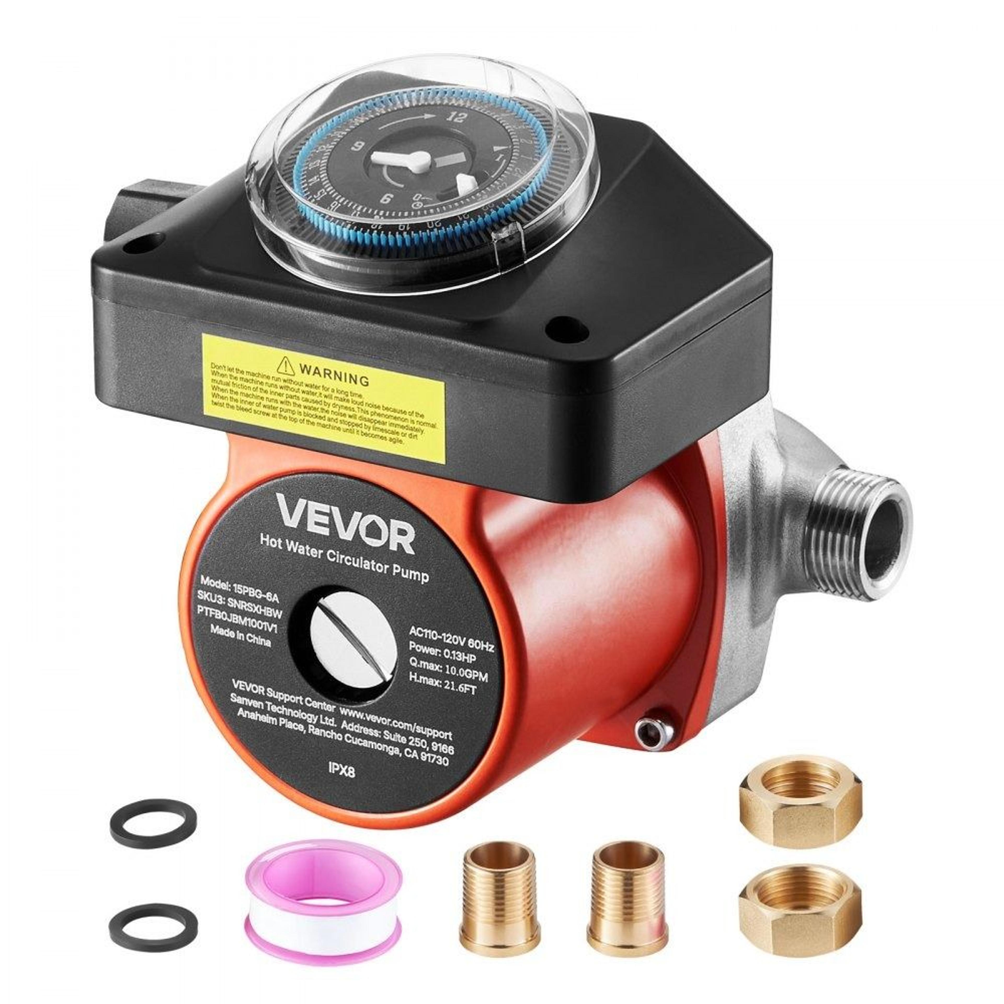 hot water recirculating pump with timer 10 gpm instant circulation system