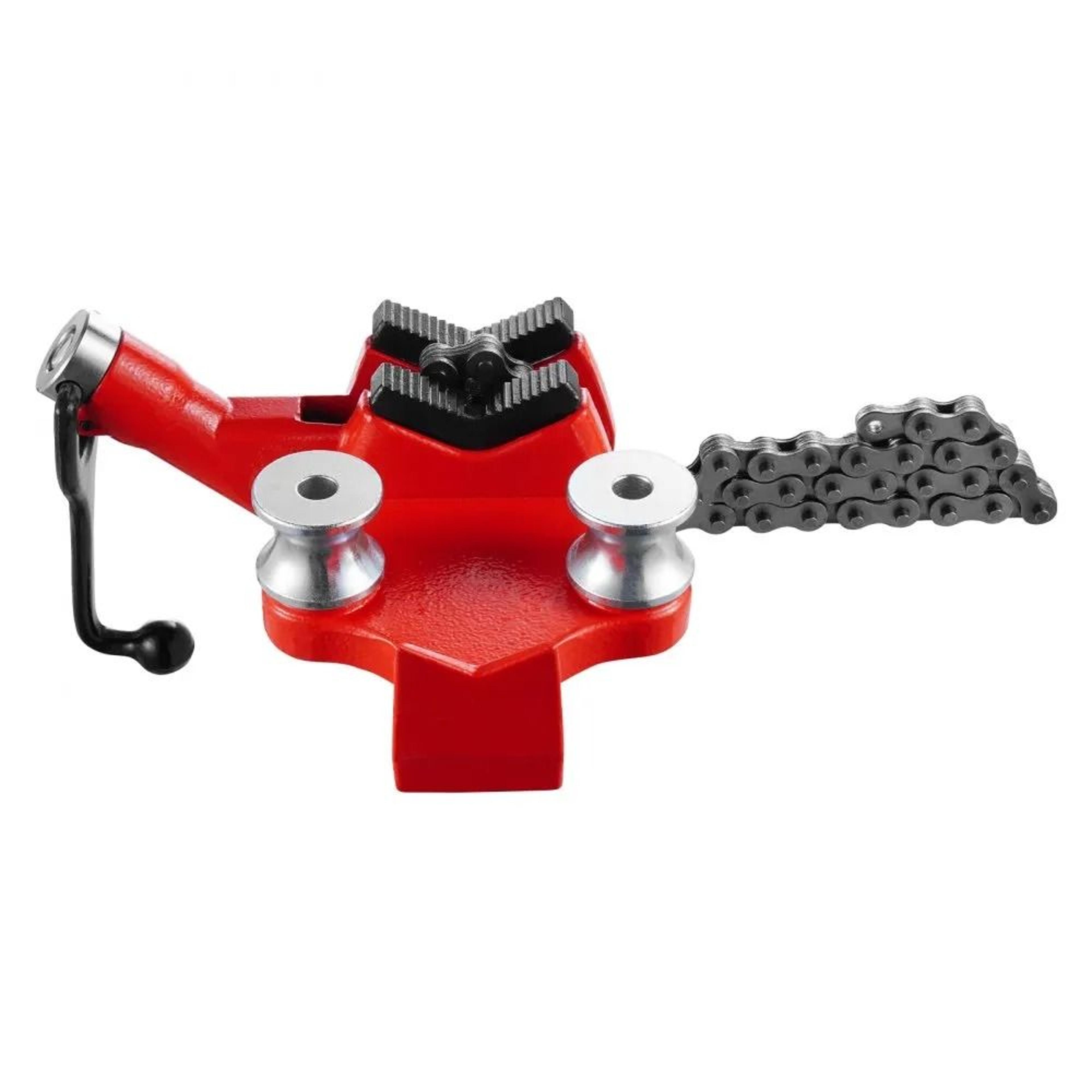 Heavy Duty Pipe Chain Vise 18 To 5 Inch Capacity With Hitch Mount Holder And Adjustable Height 9