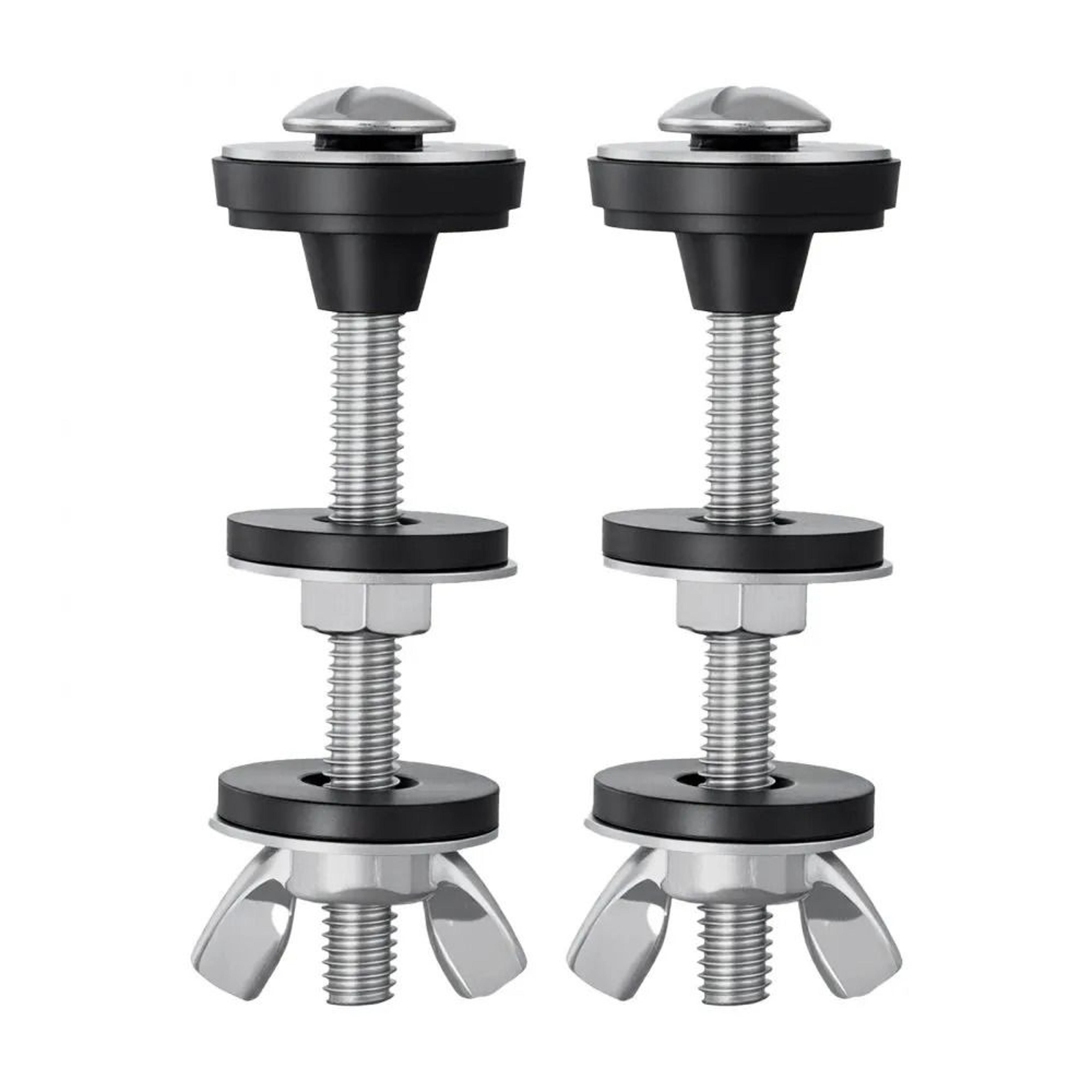 universal toilet tank to bowl bolts kit stainless steel replacement screws with rubber washers and wing nuts