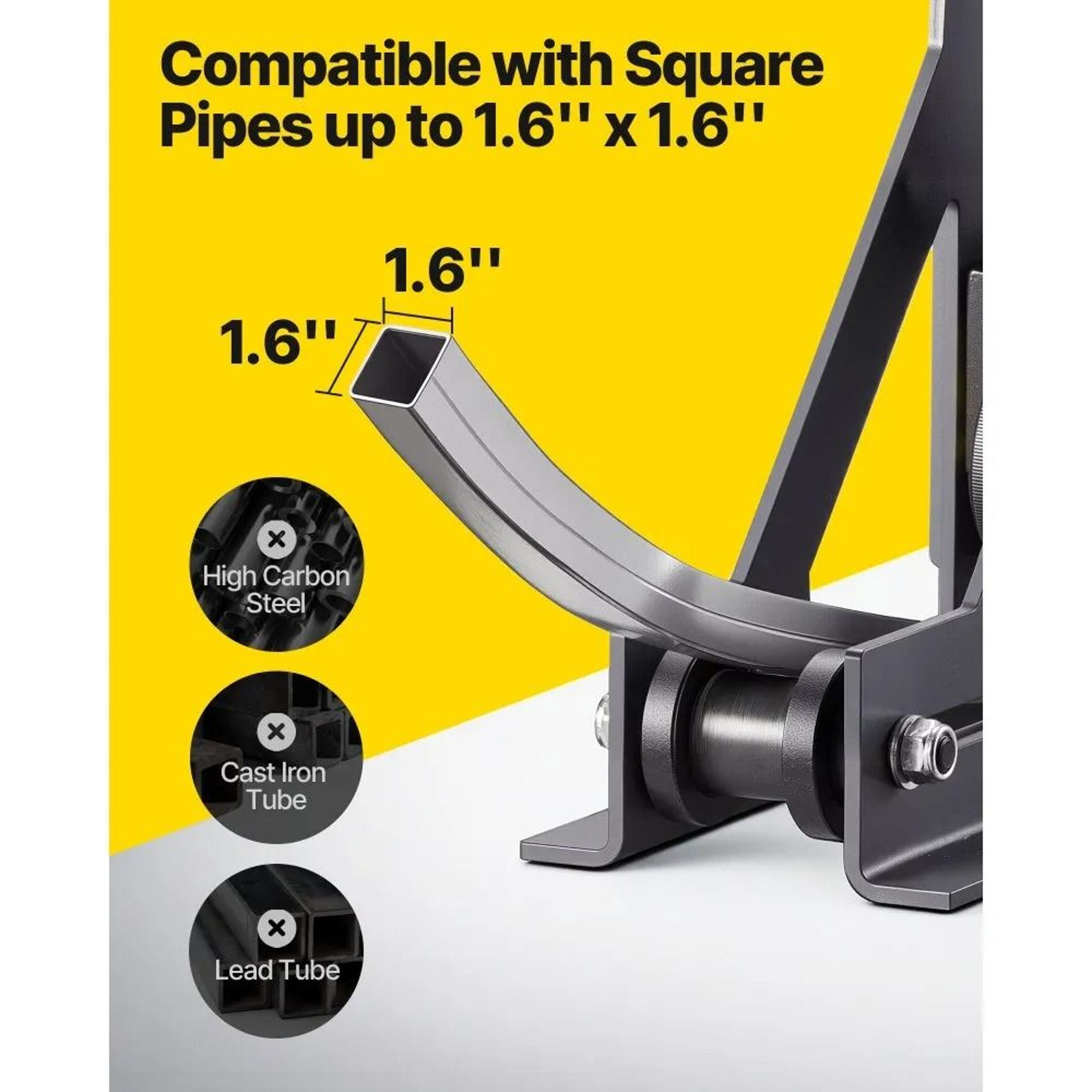 112 Inch Manual Tube Rolling Bender Square Rectangular Tube Bender For Steel Copper Aluminum 4