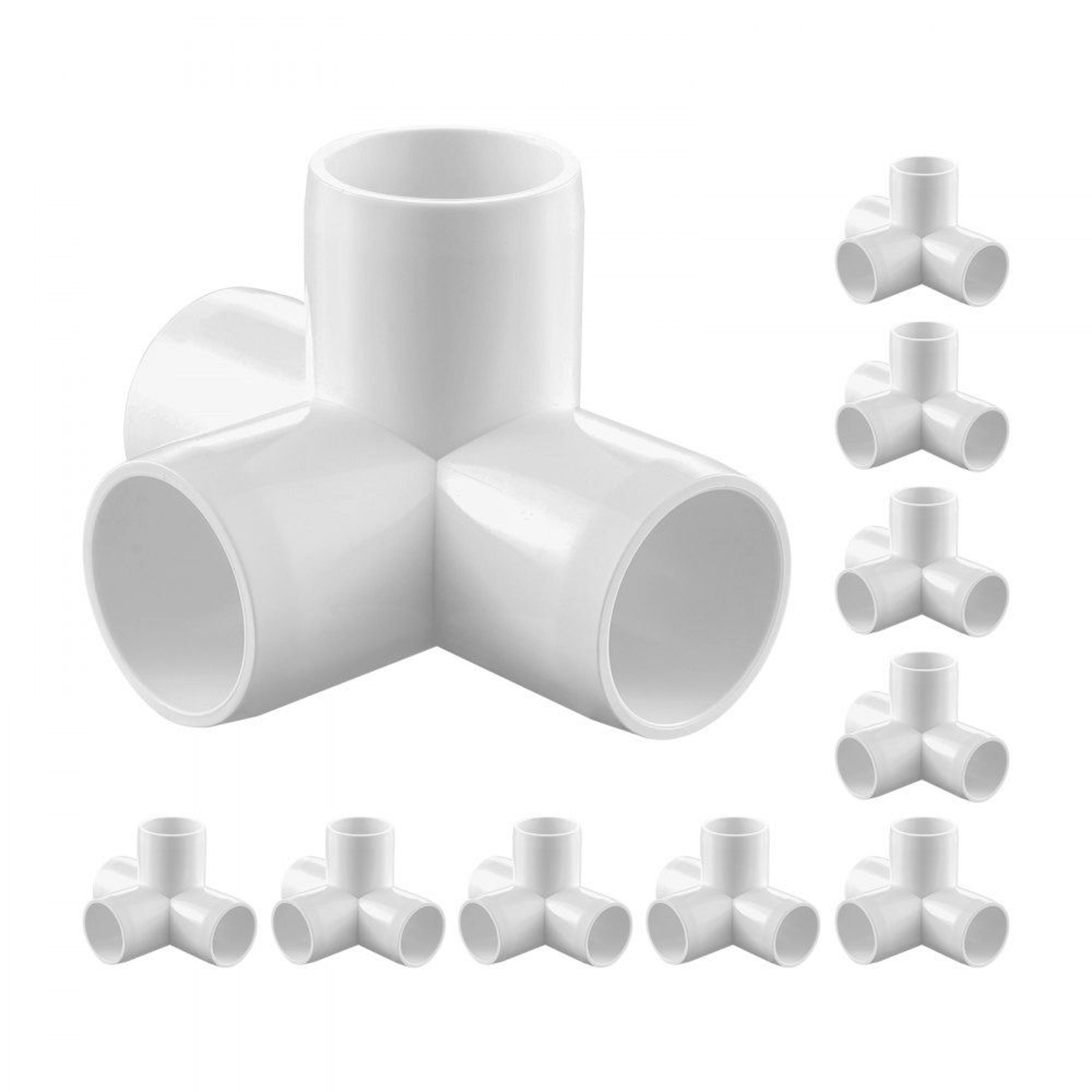 4 way pvc fittings 10 pack 1 inch pipe connectors for diy furniture frames
