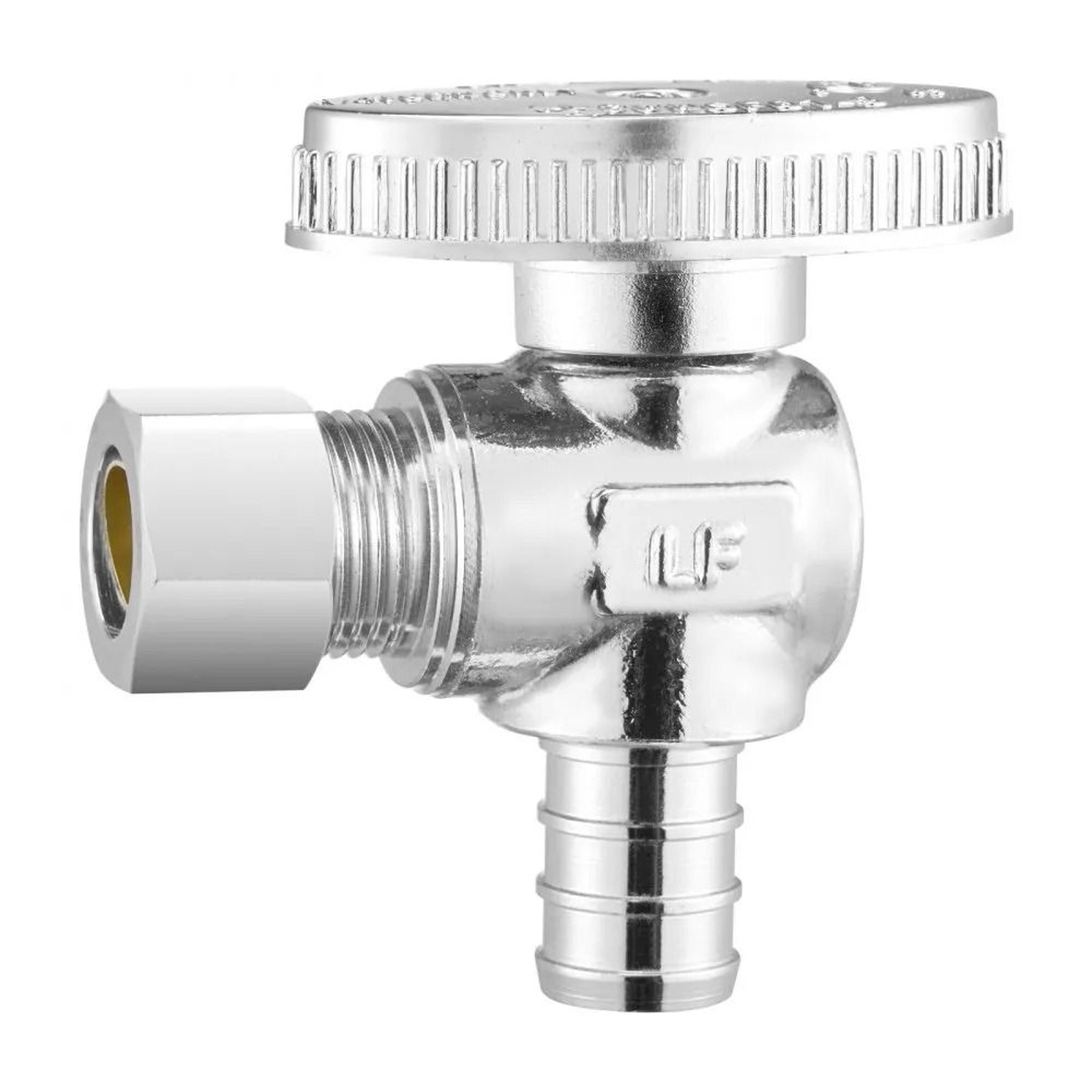 10 Pack Angle Stop Valve 12 PEX X 38 Compression Water Shut Off Valve Chrome Brass 7
