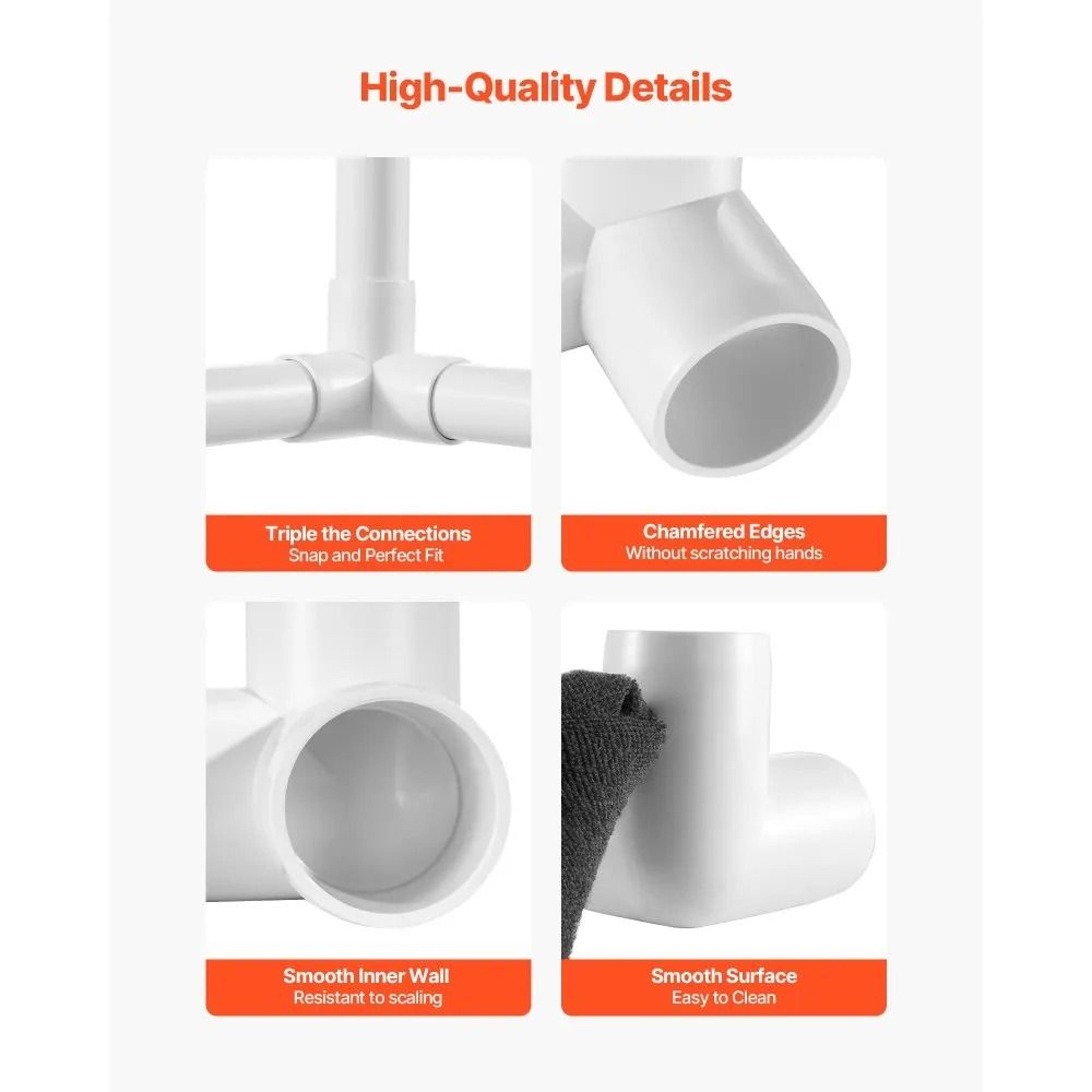 3 Way PVC Fittings 10 Pack 1 Inch Pipe Tee Connectors For DIY Frames Storage Racks And Garden Proje 5
