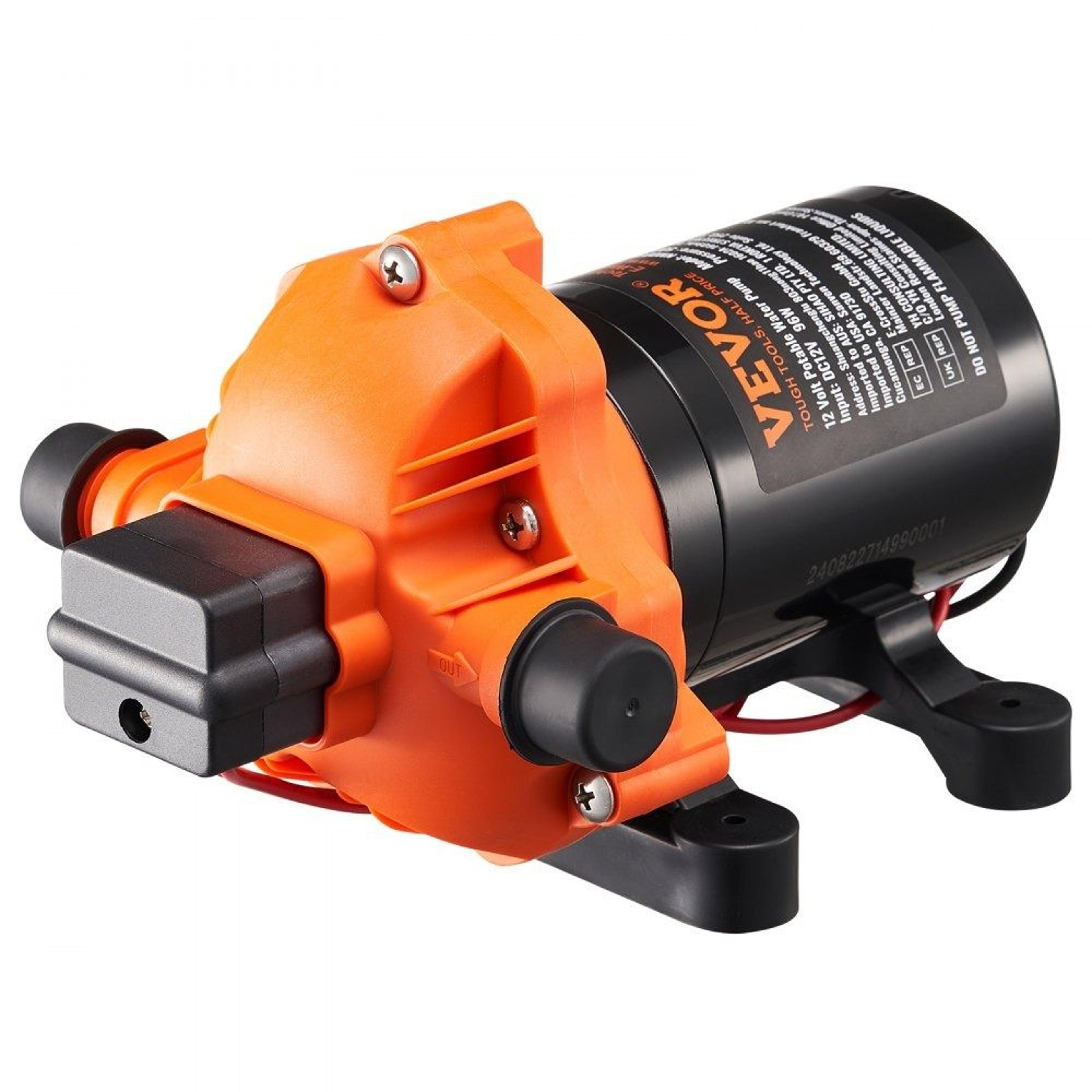 12v diaphragm water pump 3 gpm high flow rv marine pump with adjustable pressure switch