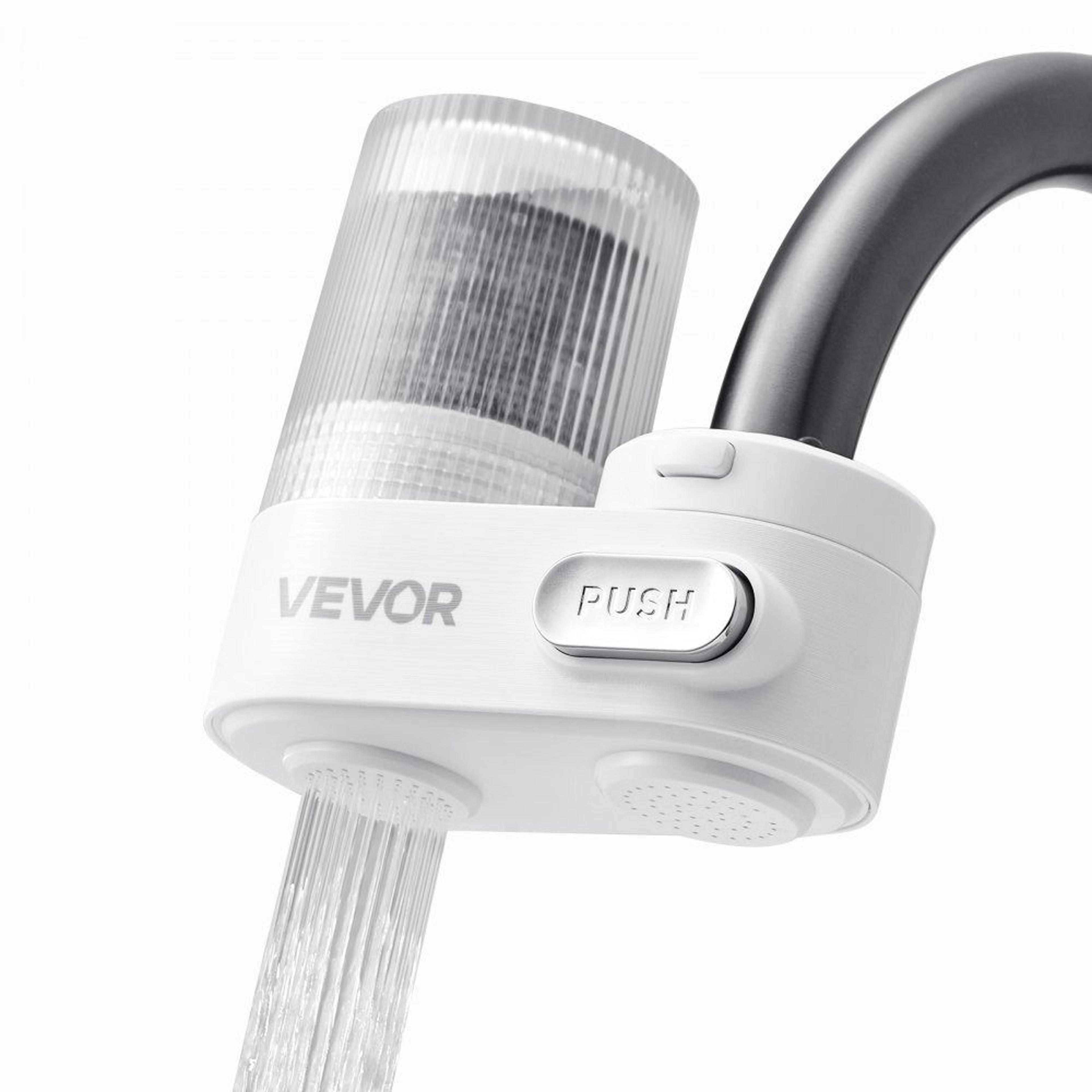 faucet mount water filter with carbon fiber purification for kitchen sink tap