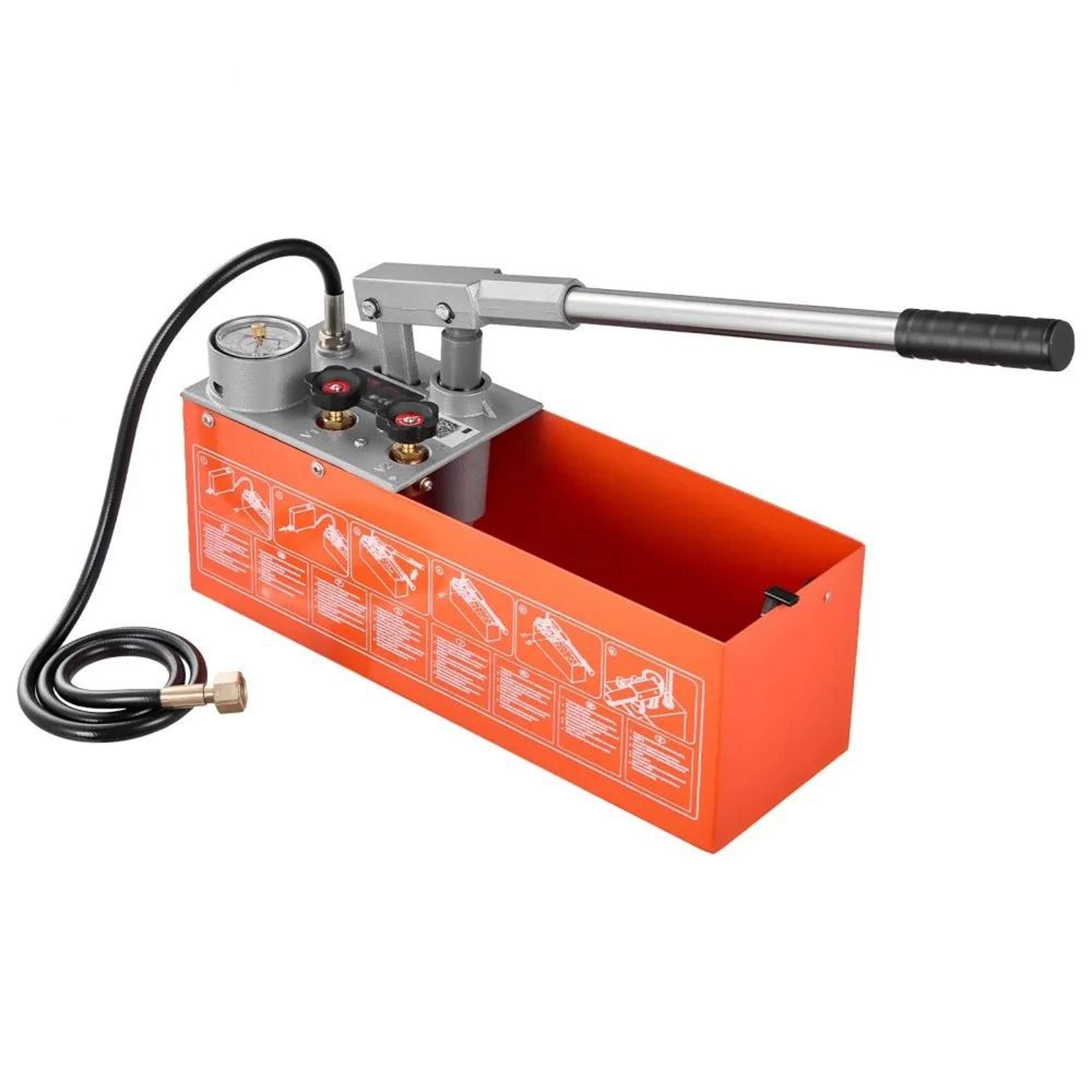 Hydrostatic Test Pump 3 Gallon Manual Water Pressure Tester With Dual Valve Gauge 50 Bar 7