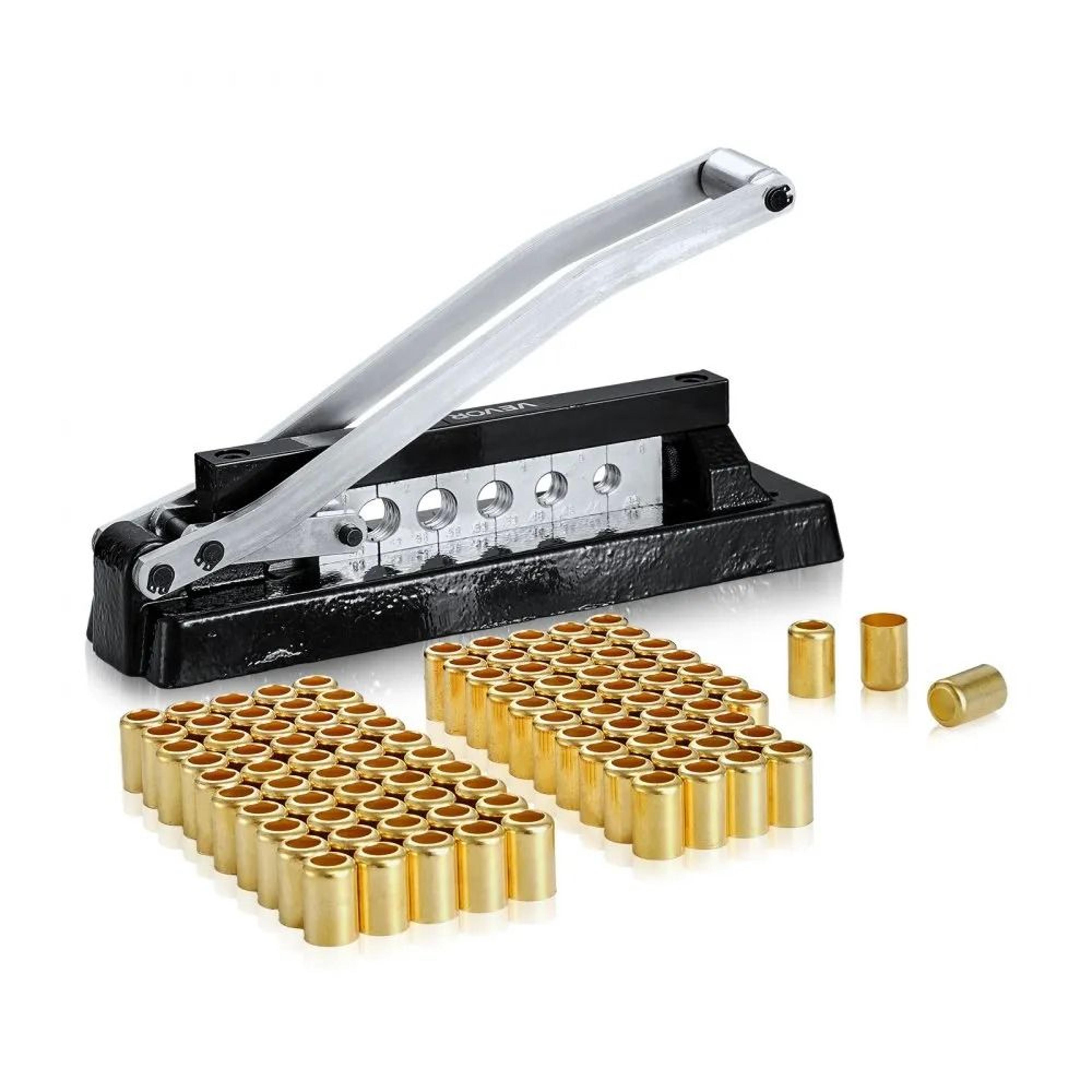 heavy duty ferrule hose crimper tool with 100pcs brass ferrules for air hose repair
