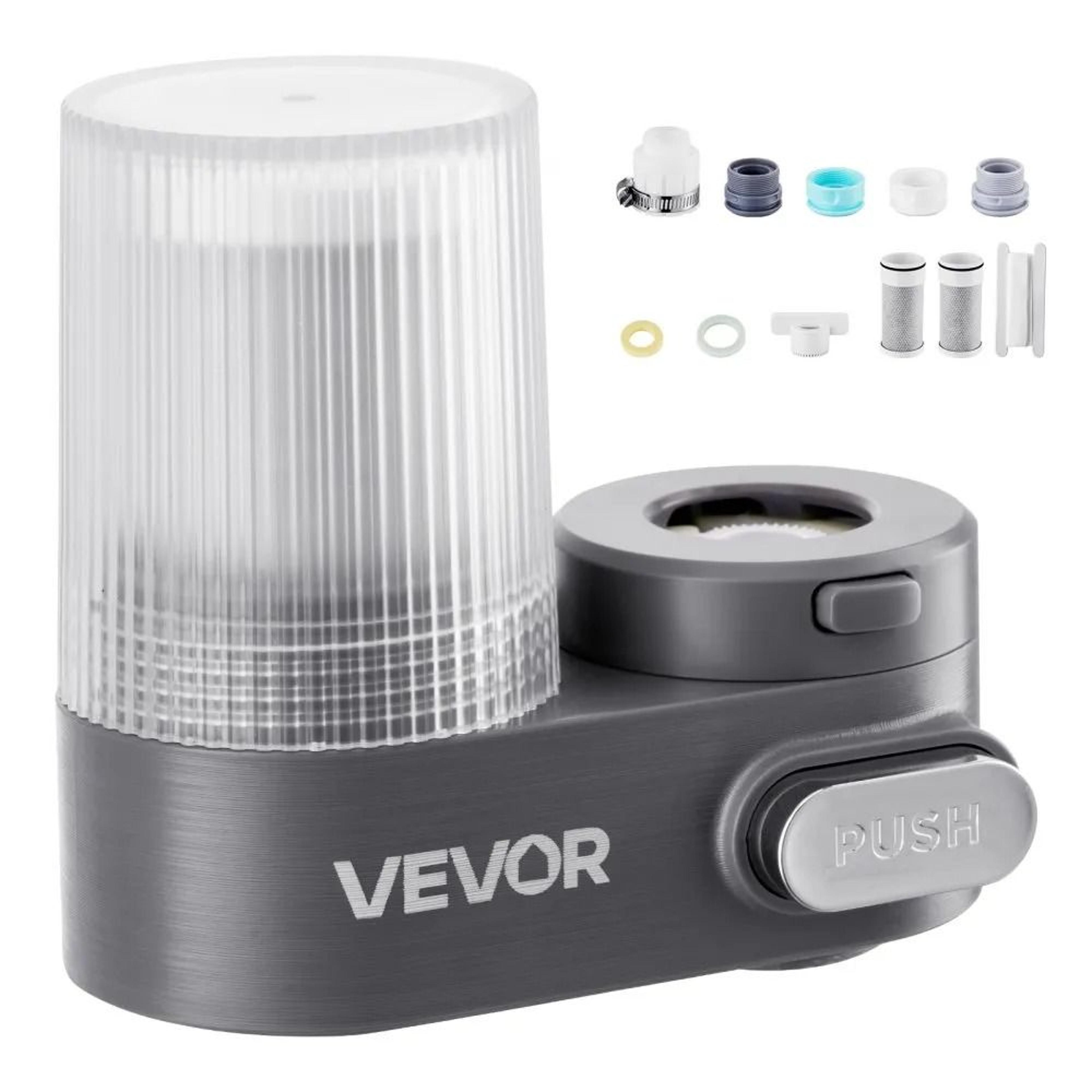faucet mount water filter with carbon fiber purification for clean kitchen sink water