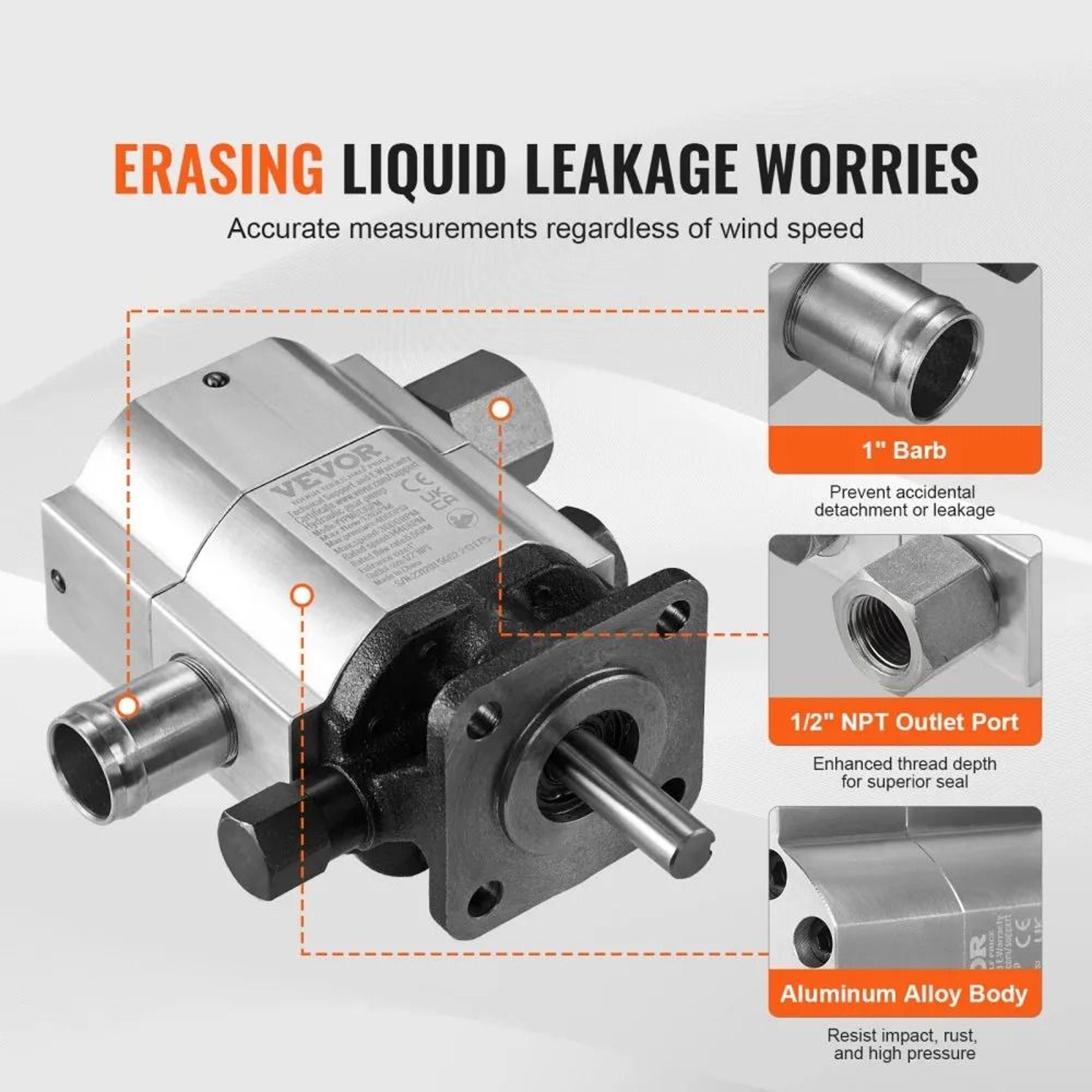 13GPM Hydraulic Log Splitter Pump 2 Stage 3000 PSI Gear Pump 5