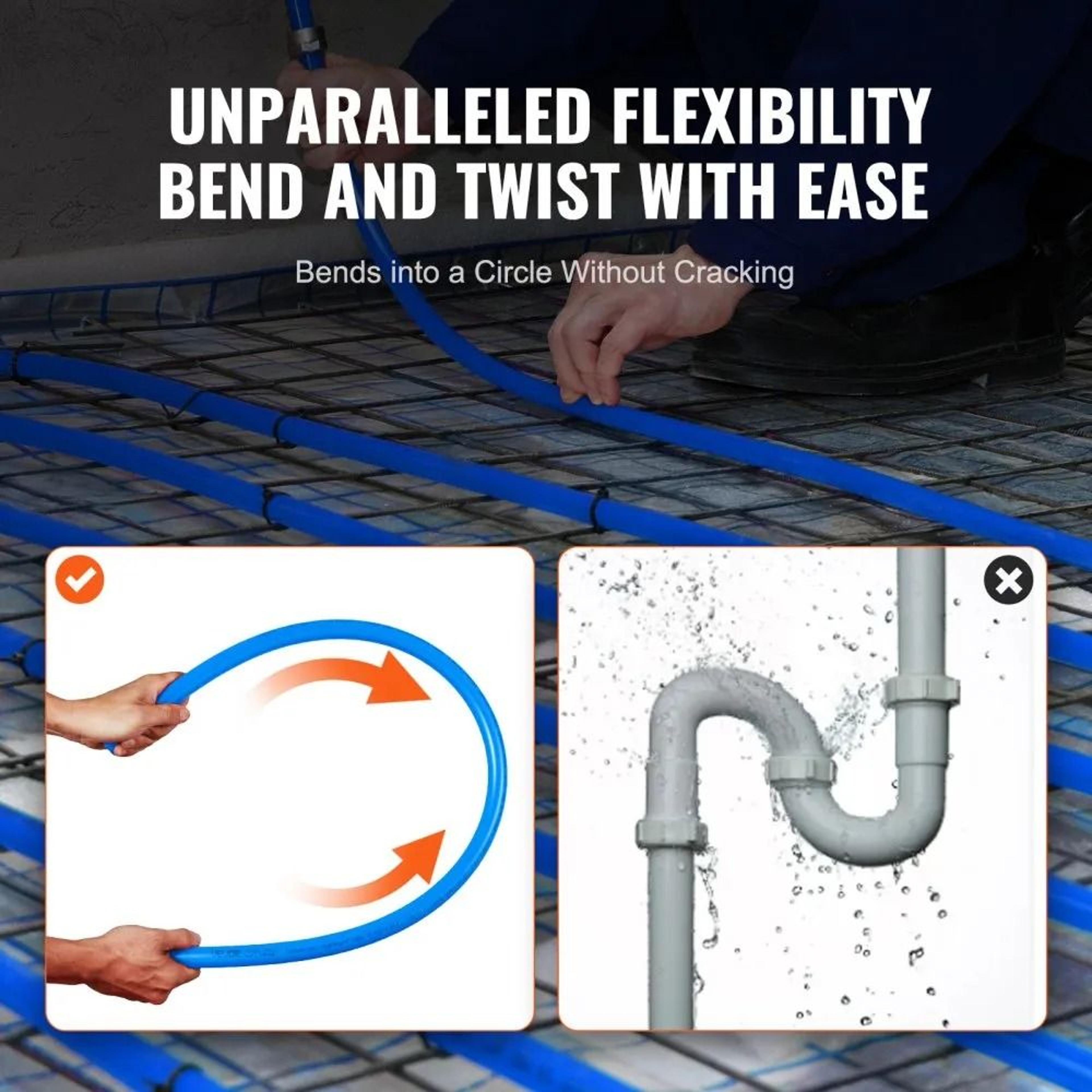 34 Inch PEX Pipe 100 FT PEX B Flexible Water Tubing With Cutter Clamps 3