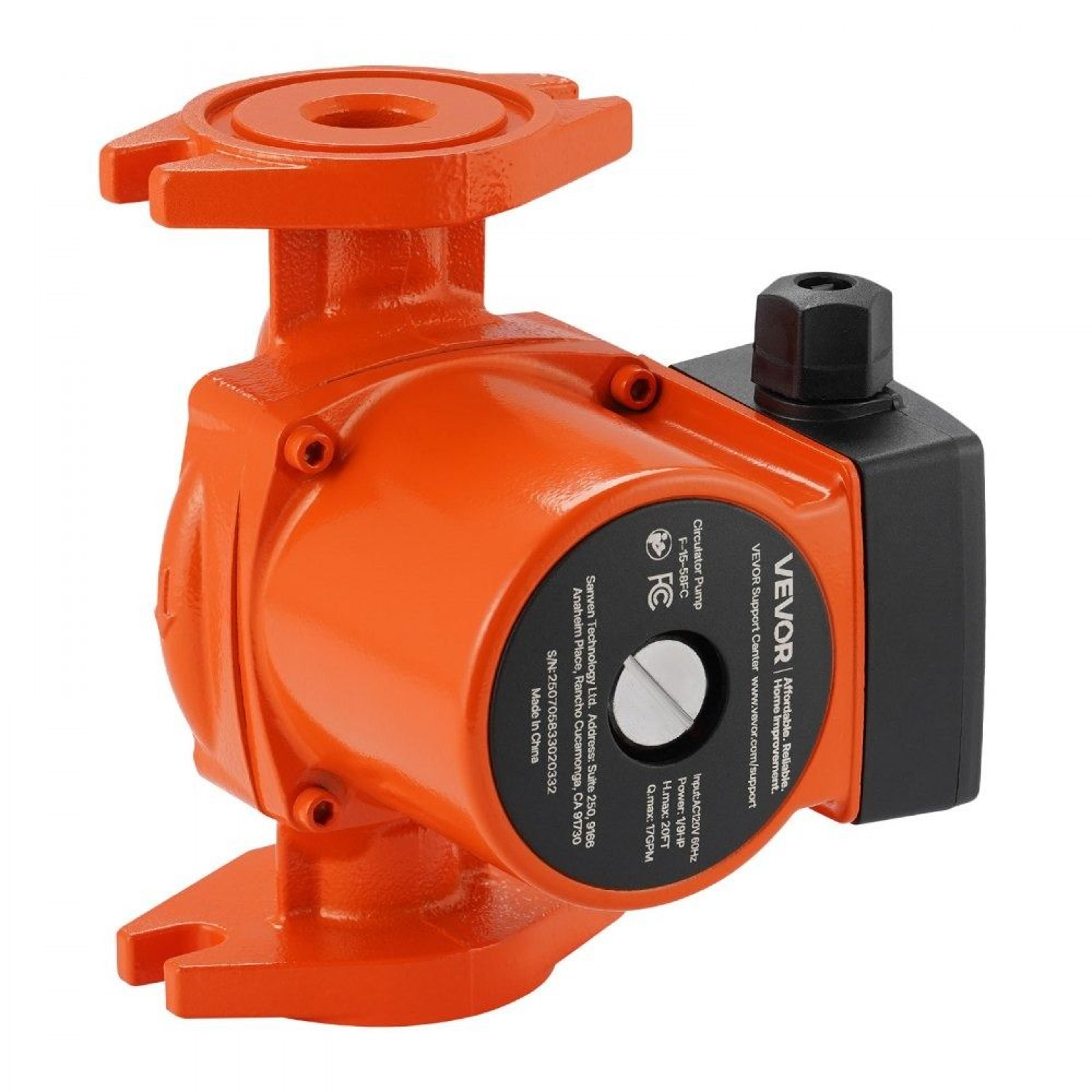 15 58fc cast iron hot water recirculating pump 17 gpm 3 speed circulator
