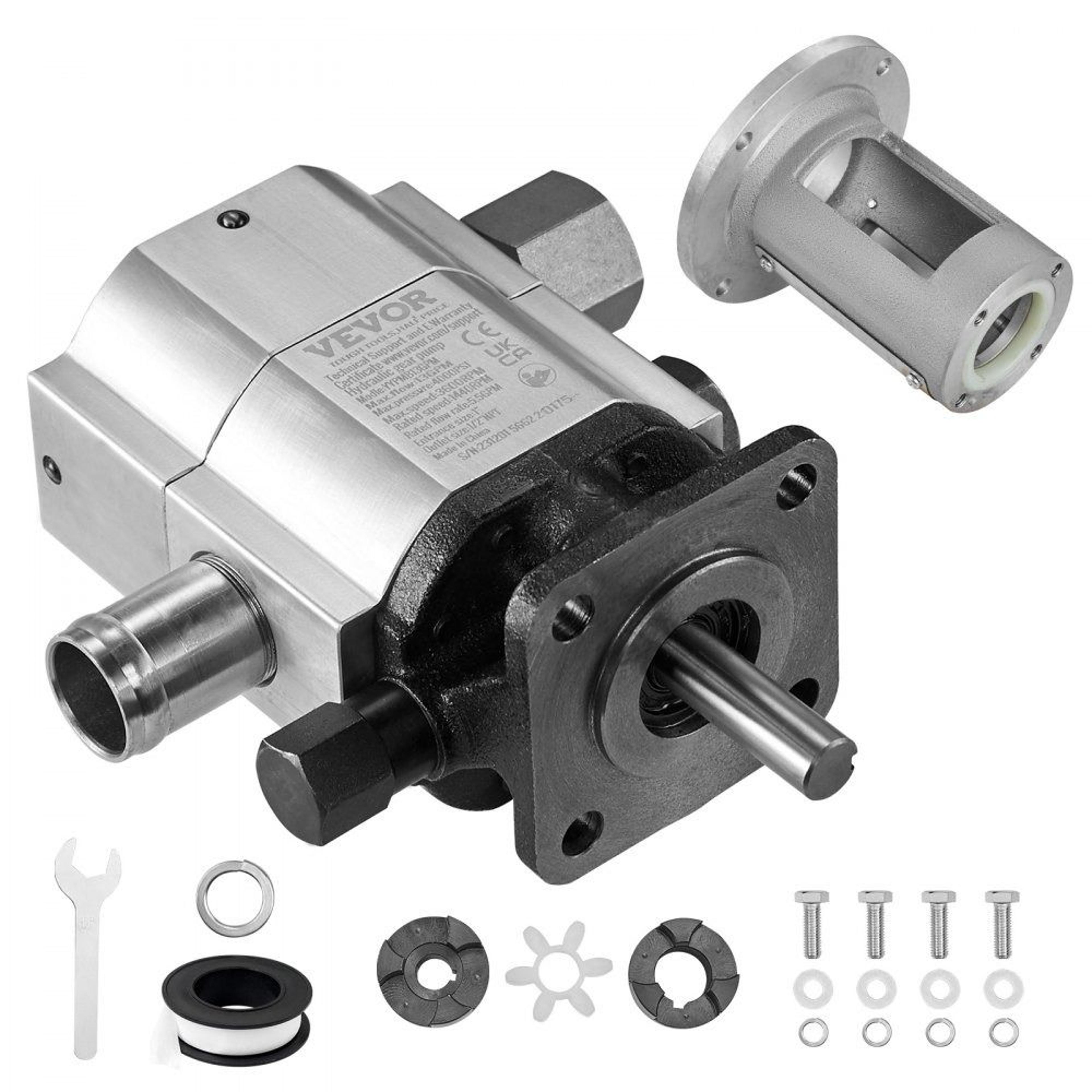 13 gpm hydraulic log splitter pump kit 4000 psi 2 stage gear pump
