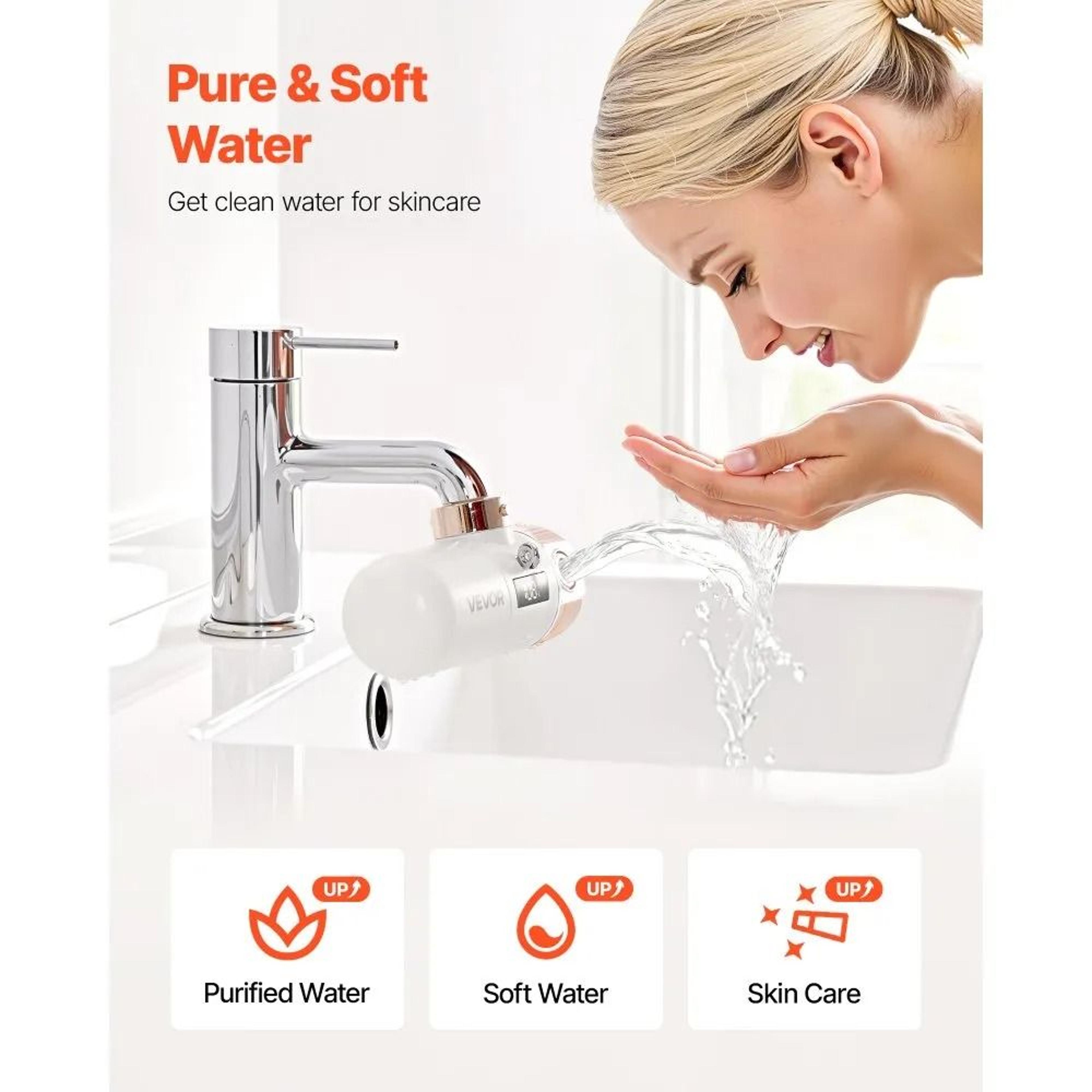 Skincare Water Filter Faucet Purifier With Micro Nano Bubble For Soft Skin 1