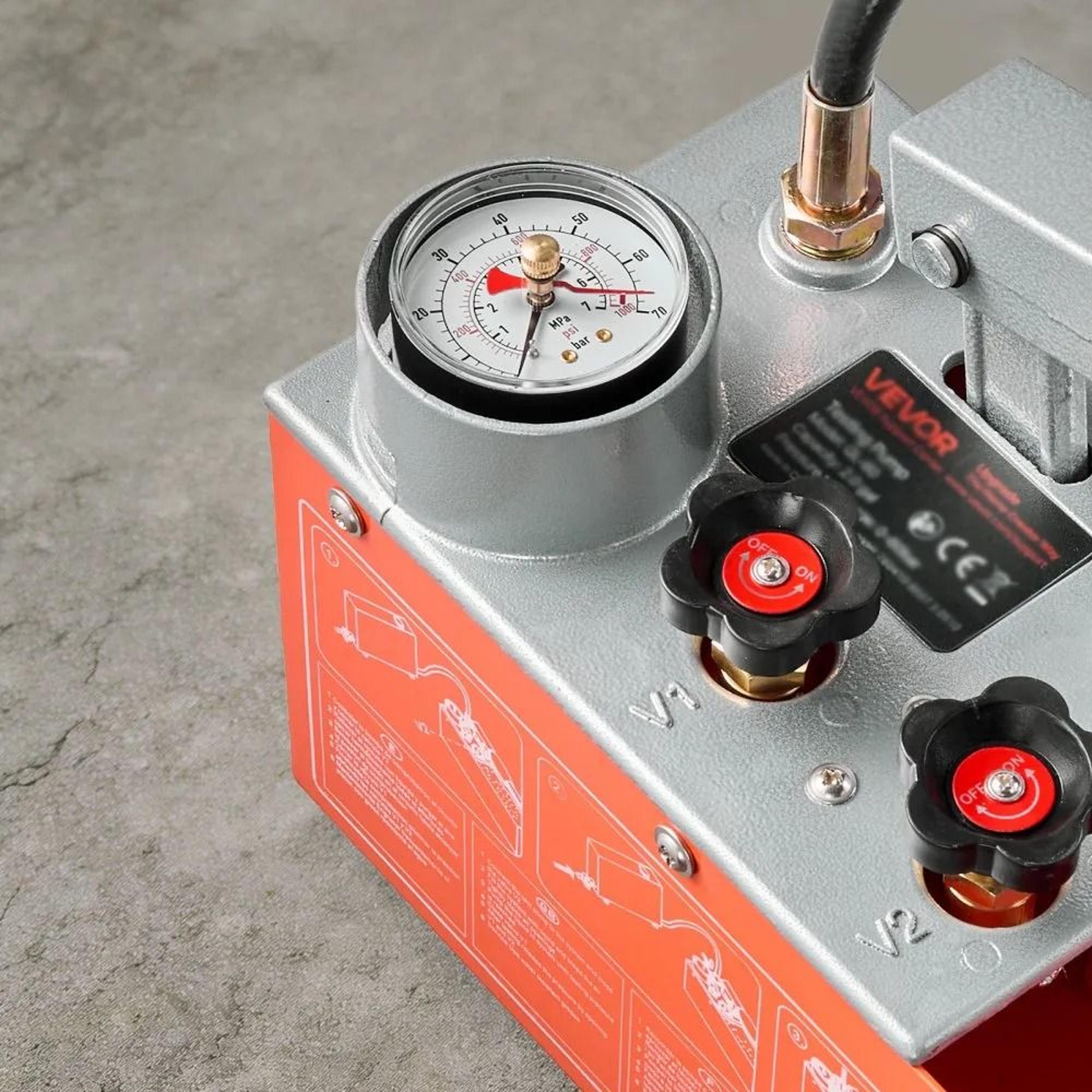 Hydrostatic Test Pump 60 Bar Manual Water Pressure Tester Kit 6