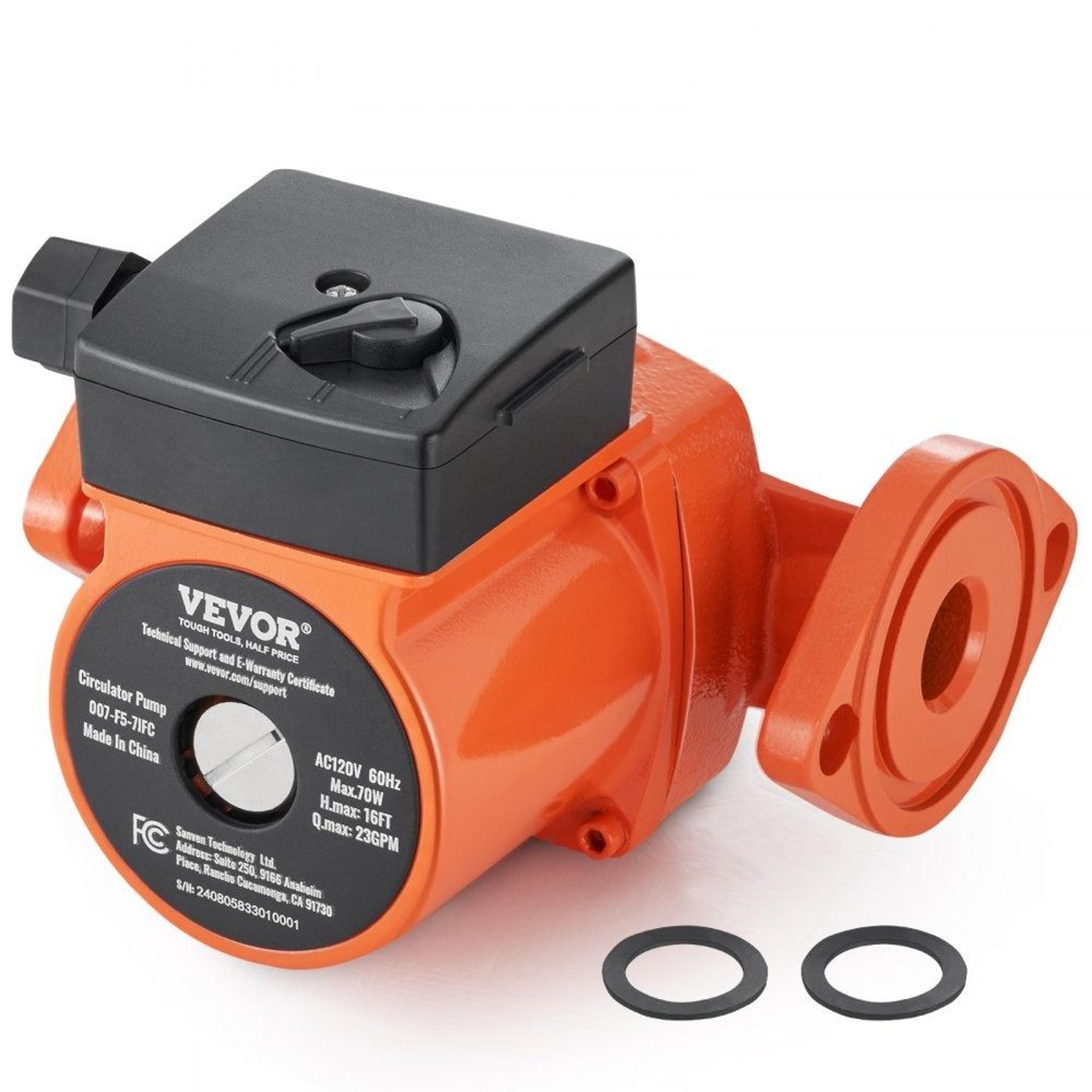 hot water recirculating pump 23 gpm 3 speed circulator