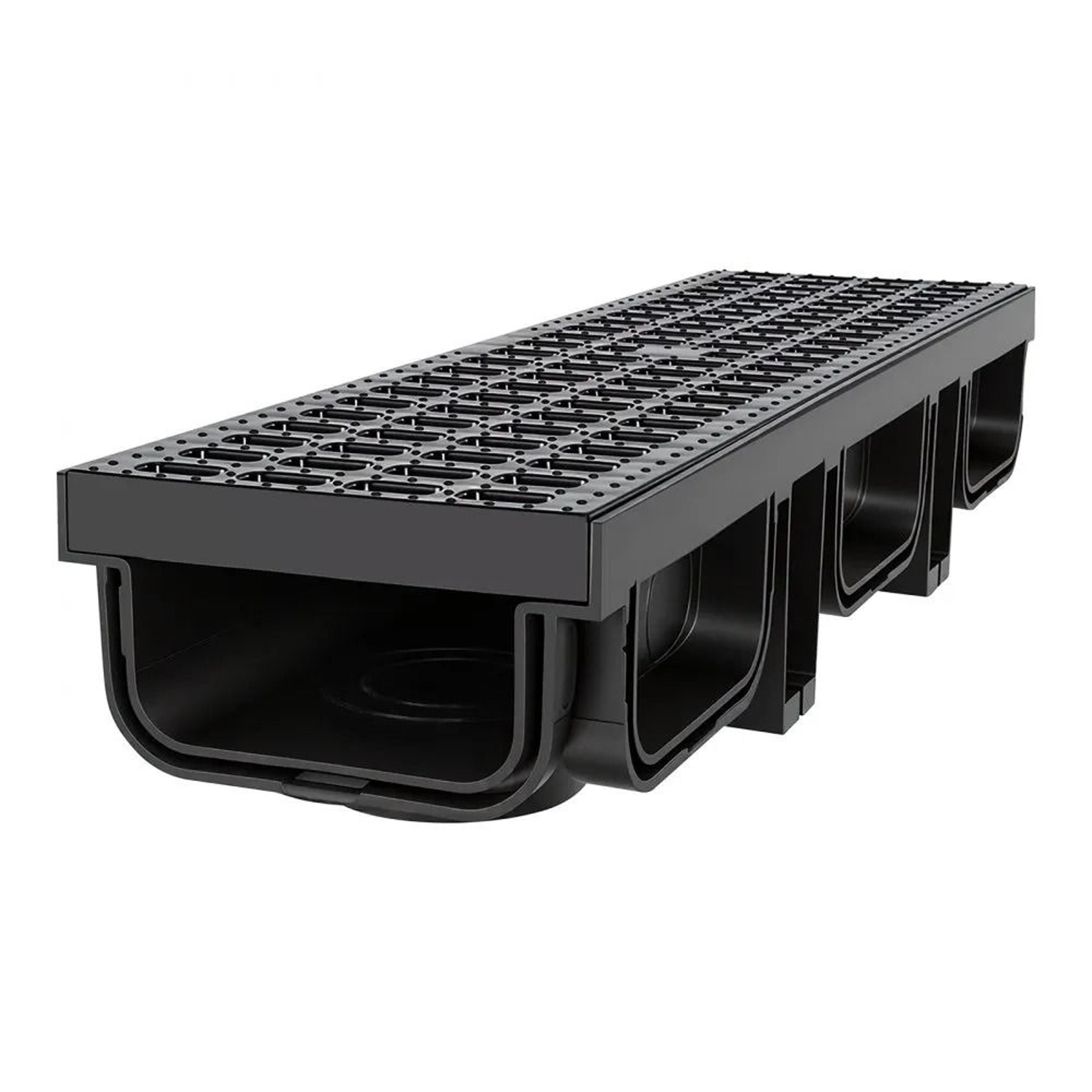Trench Drain 12 Pack HDPE Channel Drain With Grates For Driveway And Patio 7