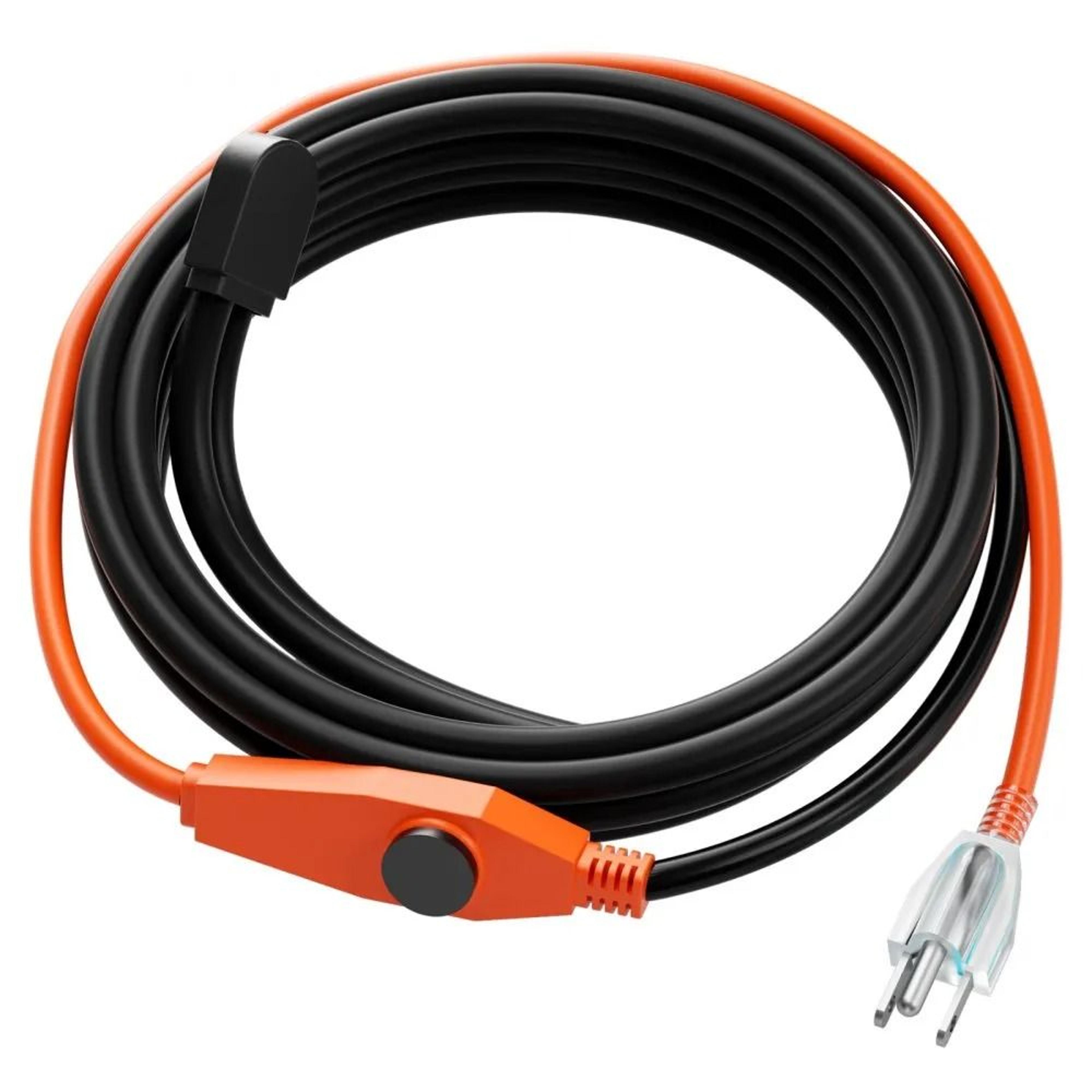 12ft pipe heating cable with thermostat 7w ft heat tape for frozen pipe protection