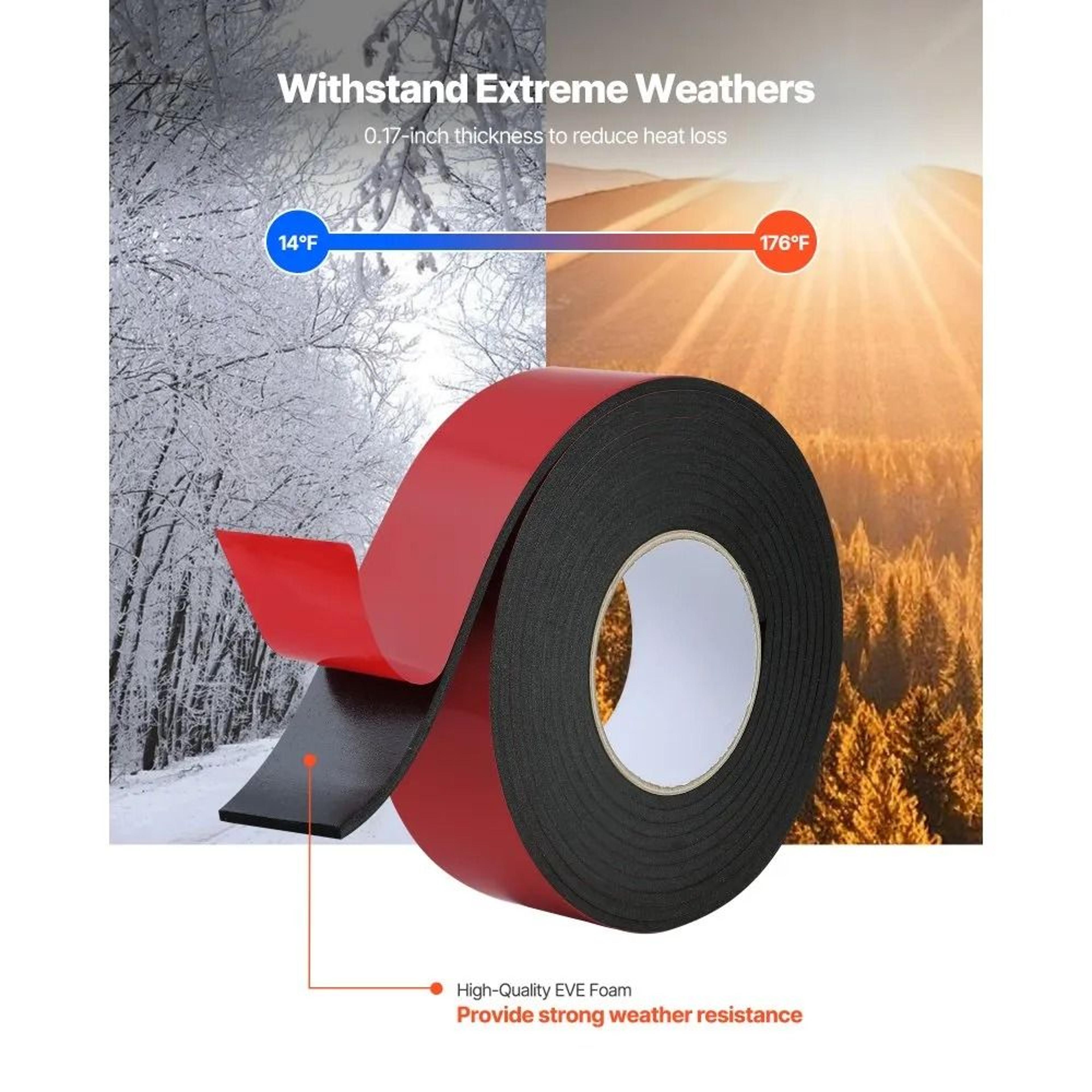 Self Adhesive Pipe Insulation Wrap 14FT Foam Tape For Freeze Protection 4