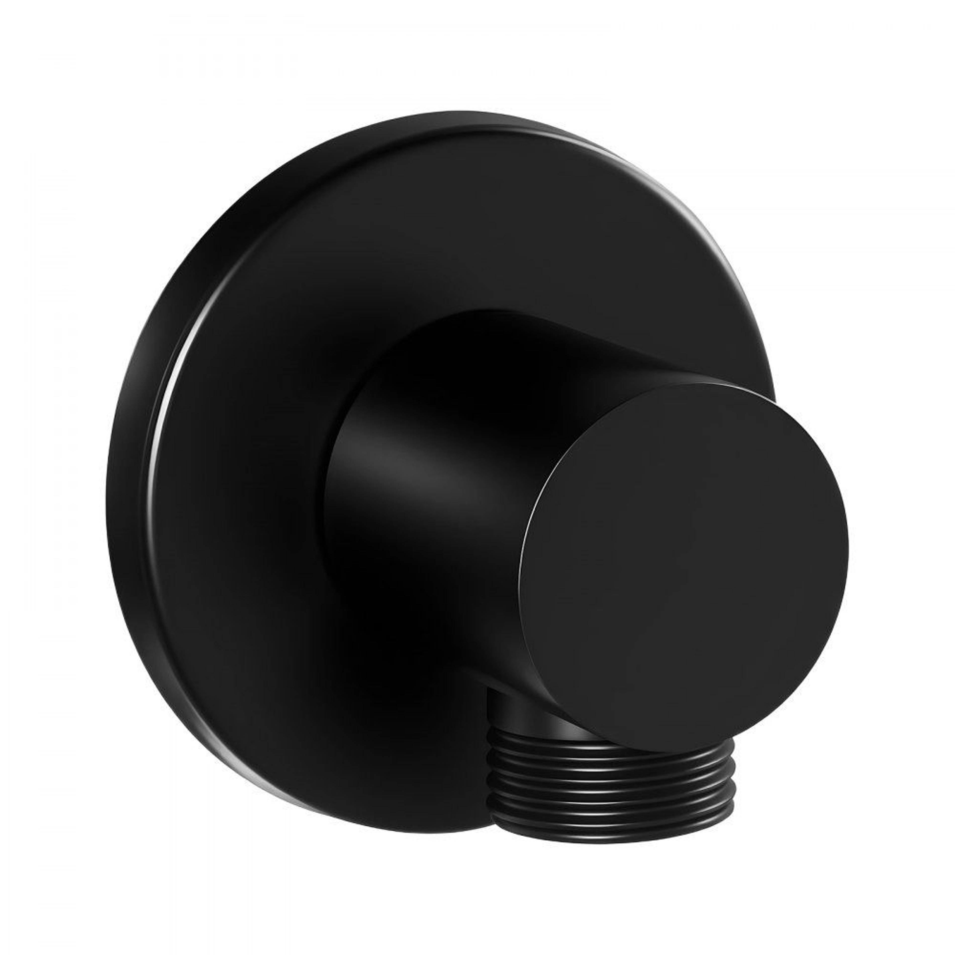 matte black wall mounted supply elbow solid brass shower connector