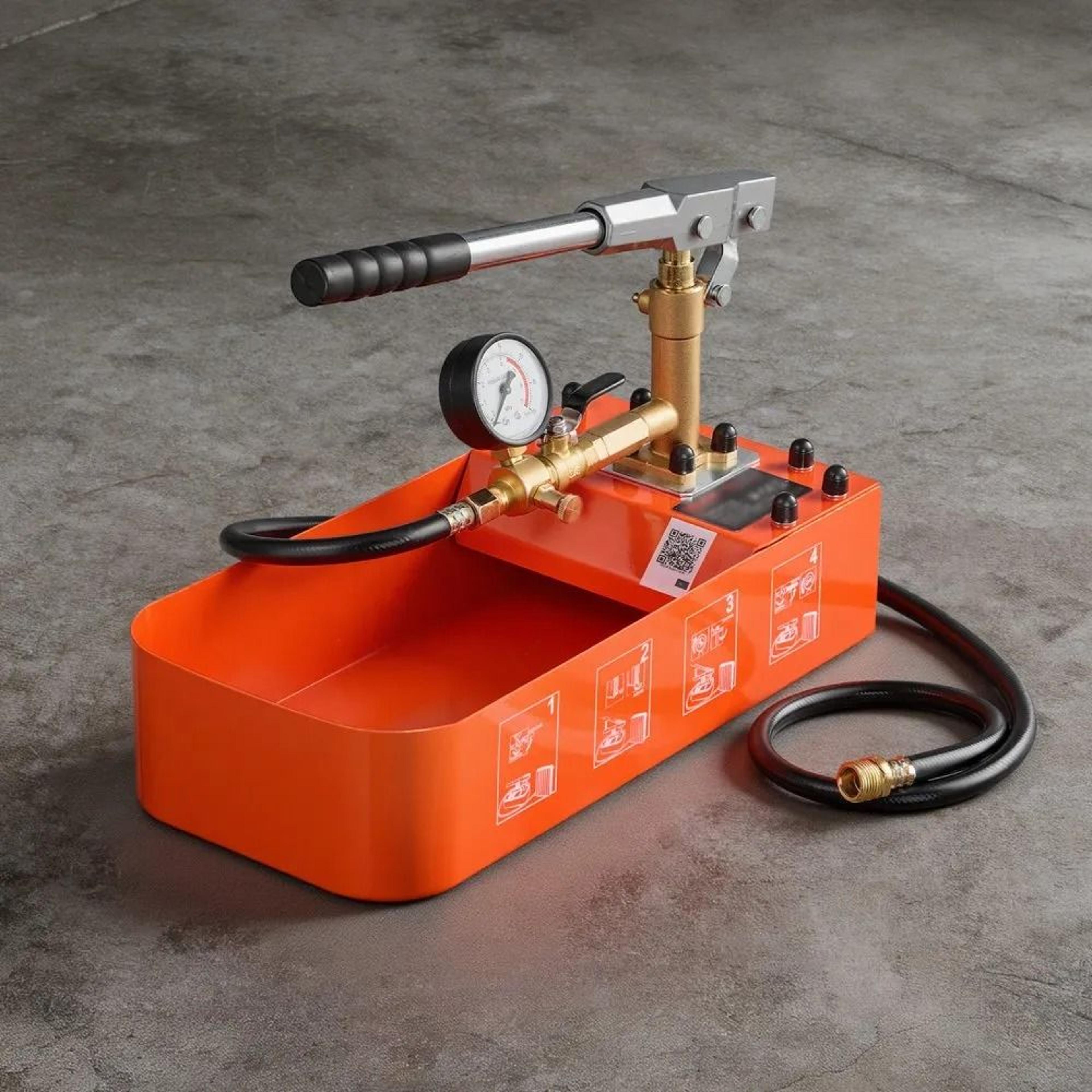 Hydrostatic Test Pump 2 Gallon Manual Water Pressure Tester 050 Bar Pipeline Leak Tester 6