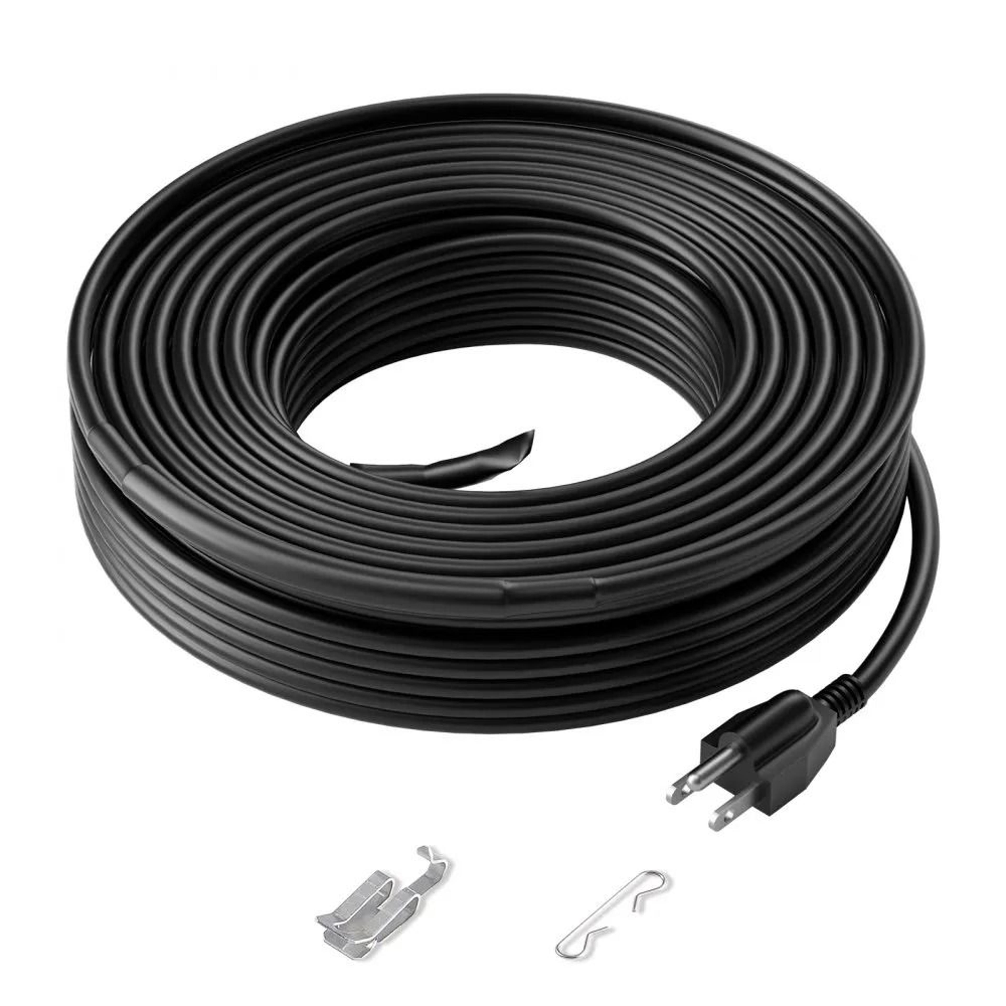 Self Regulating Pipe Heating Cable 100FT Heat Tape For Freeze Protection And Roof Deicing 8