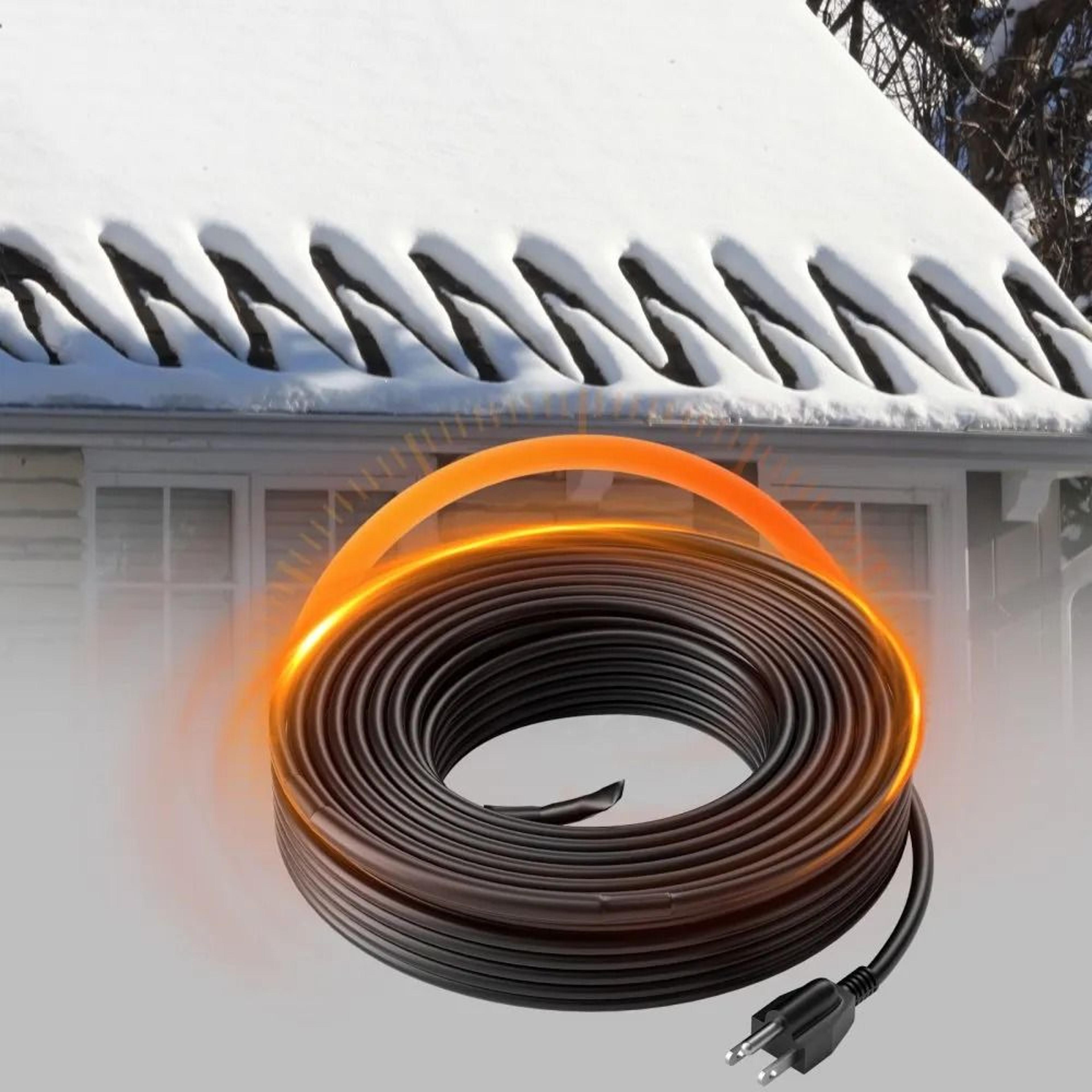 Self Regulating Pipe Heating Cable 100FT Heat Tape For Freeze Protection And Roof Deicing 7