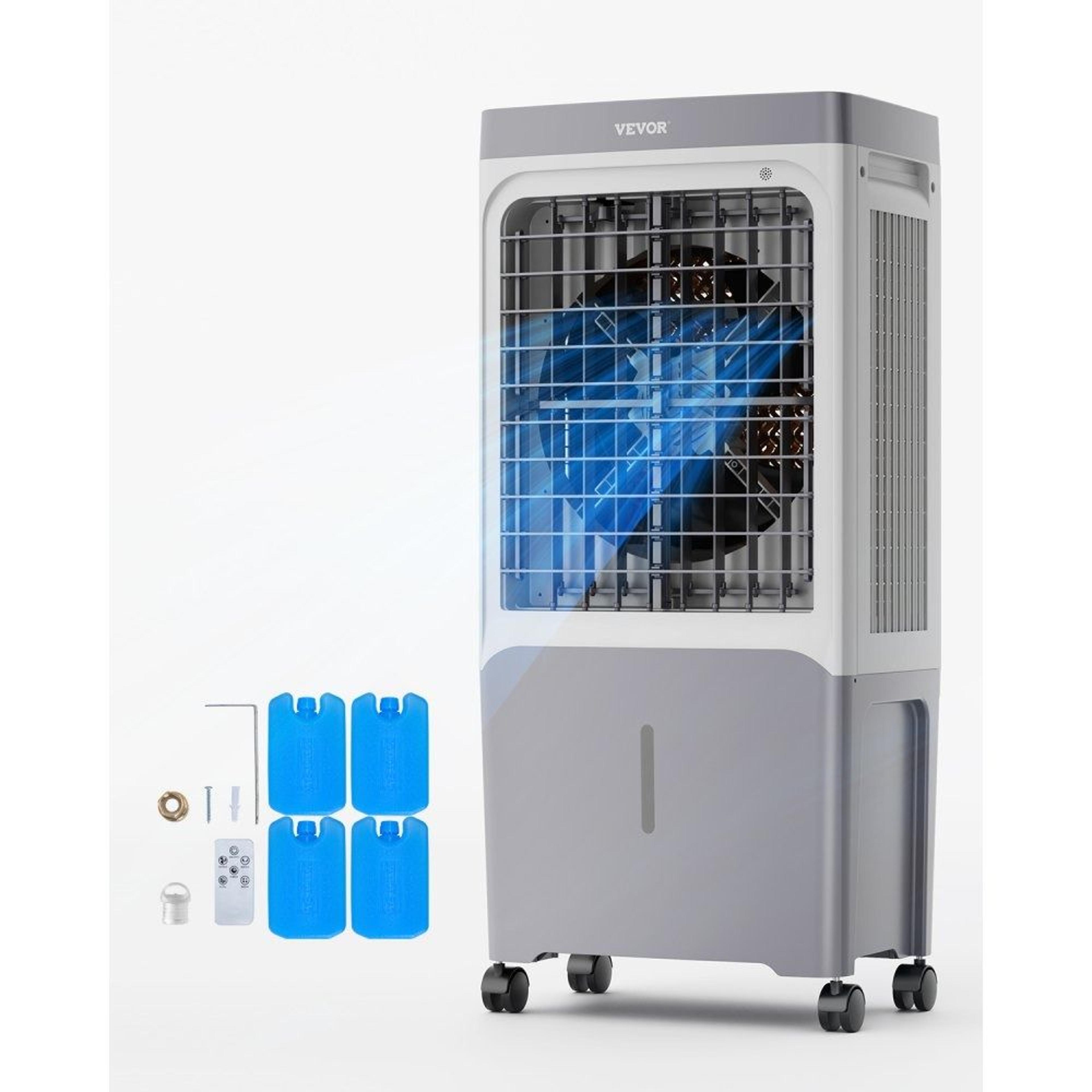 1800 cfm evaporative air cooler portable swamp cooler with 6.8 gal tank