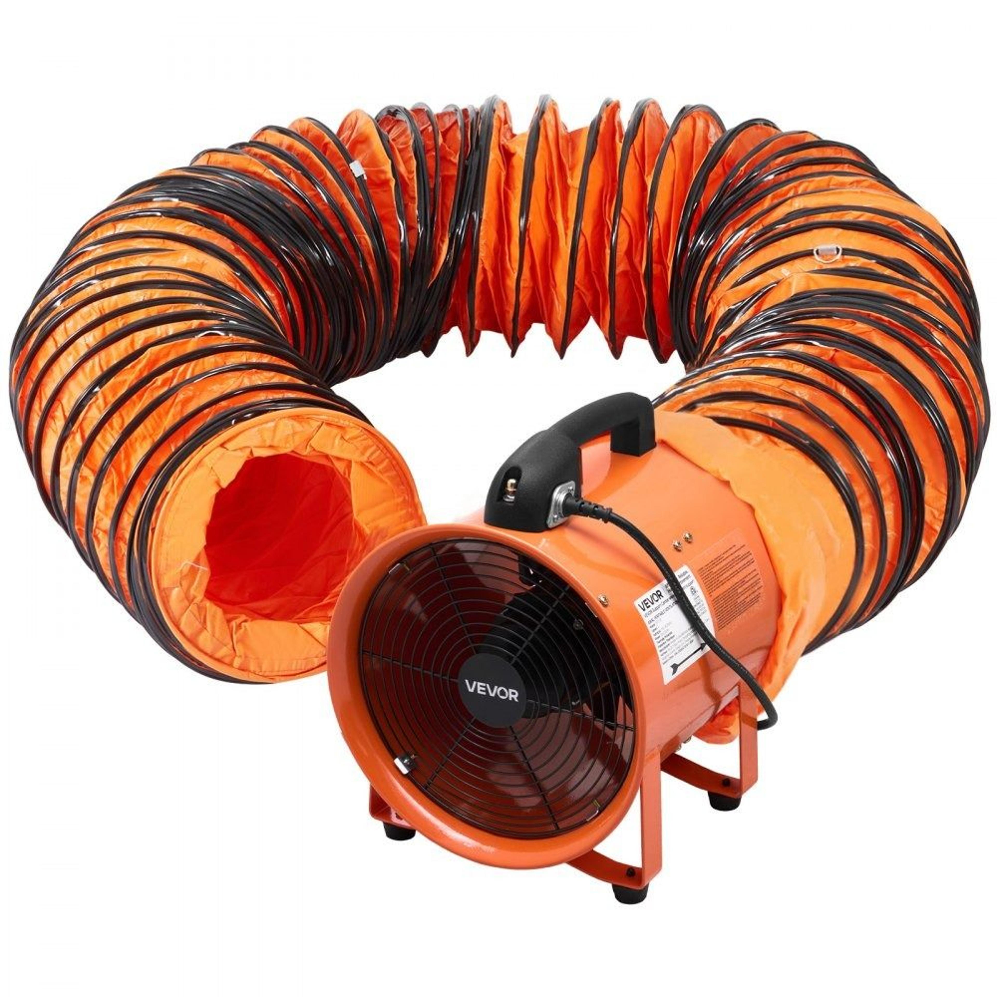 12 inch portable ventilator blower fan 2894cfm industrial exhaust fan with 33ft duct hose