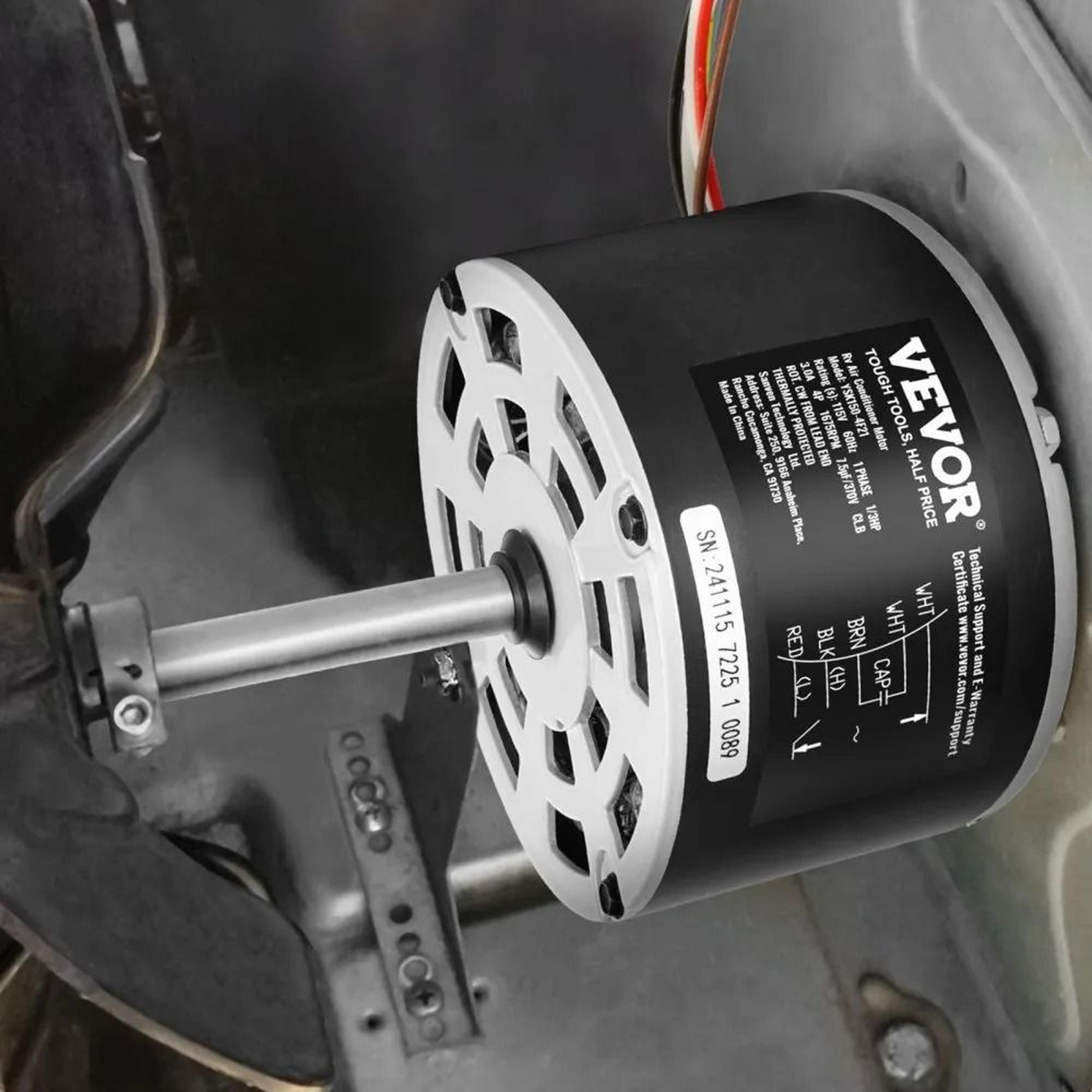 13HP RV AC Fan Motor 115V Dual Speed With Capacitor For Coleman Mach And Fasco D1092 6