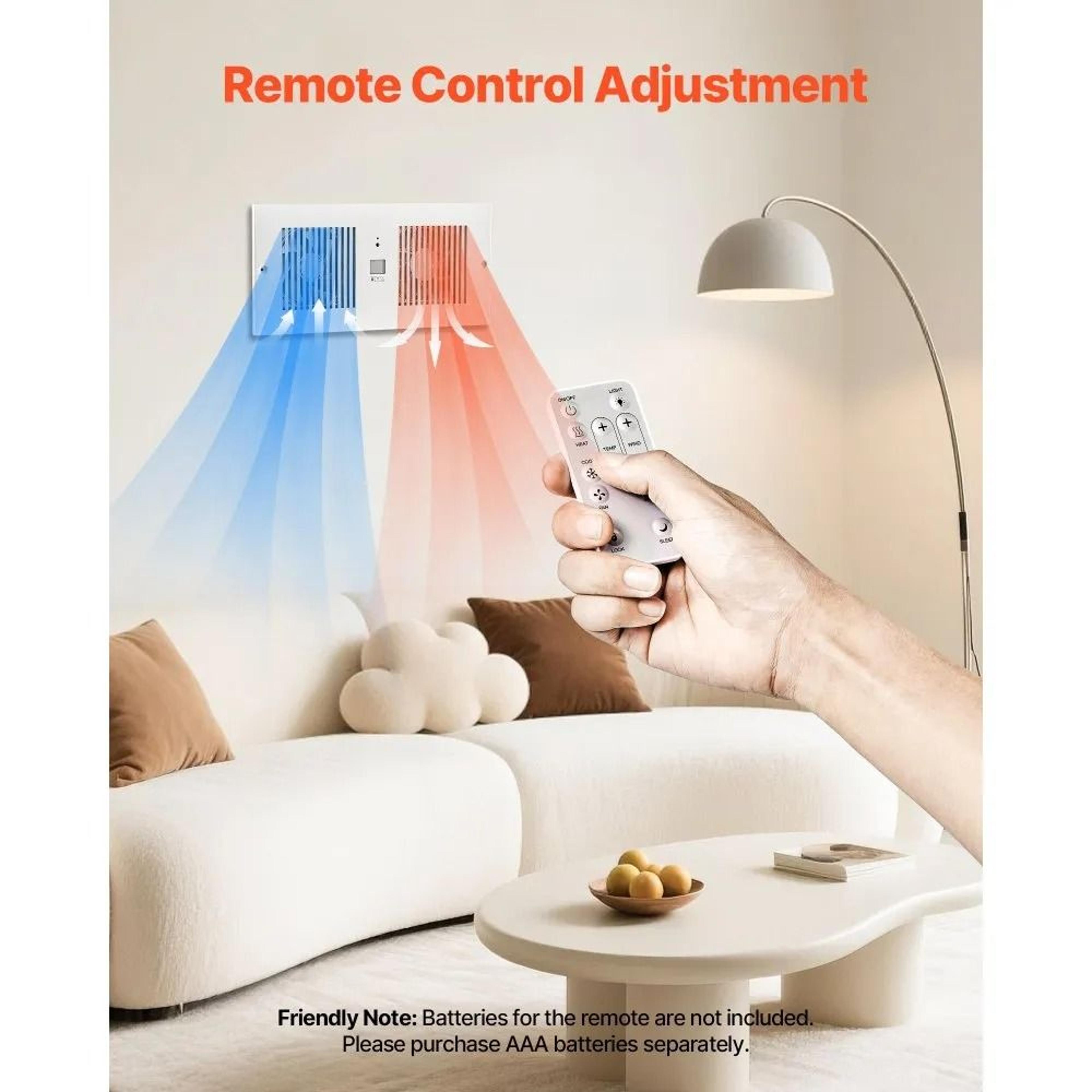 300 CFM Room To Room Fan With Remote Control And 10 Speed Through Wall Fan Ventilation 5