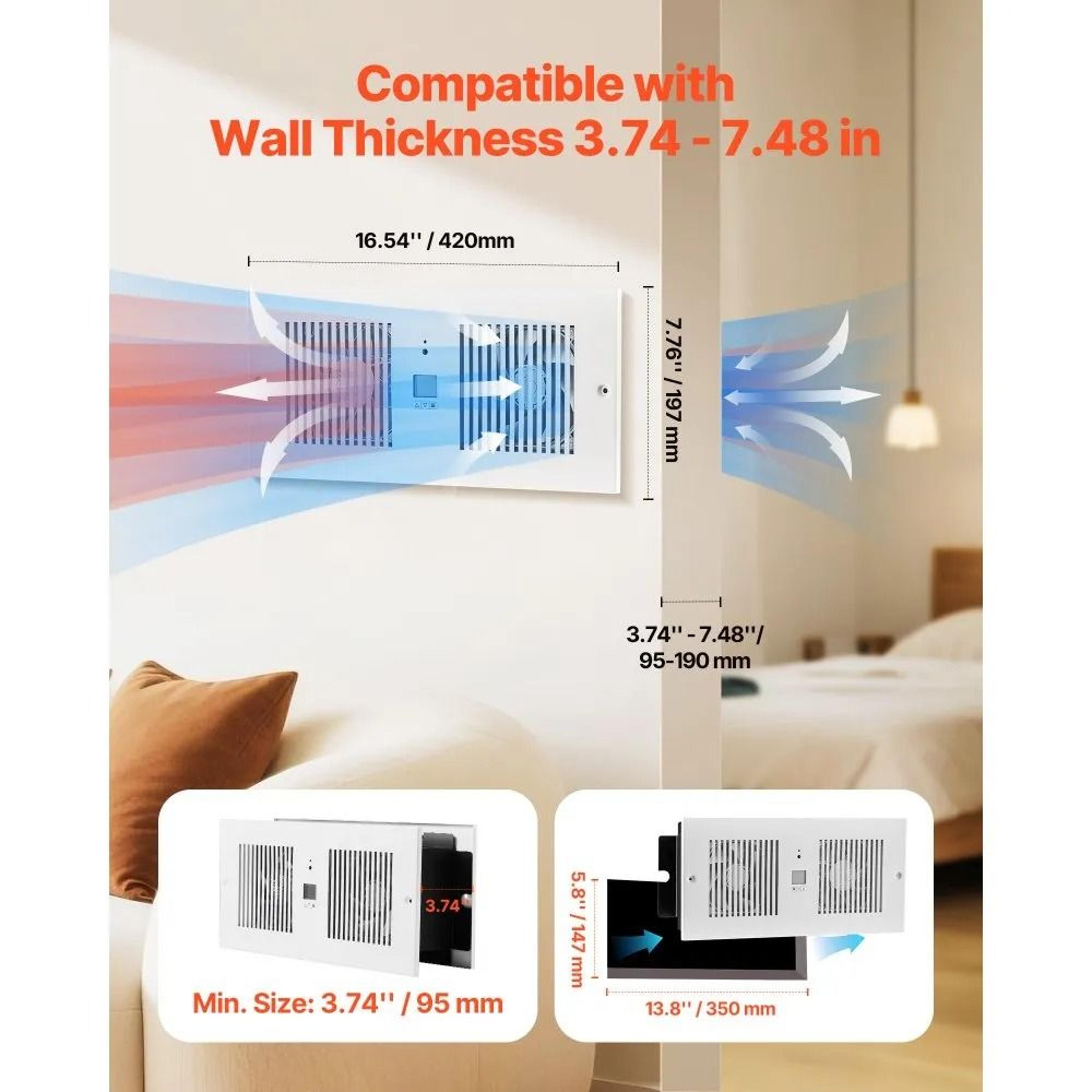 300 CFM Room To Room Fan With Remote Control And 10 Speed Through Wall Fan Ventilation 1