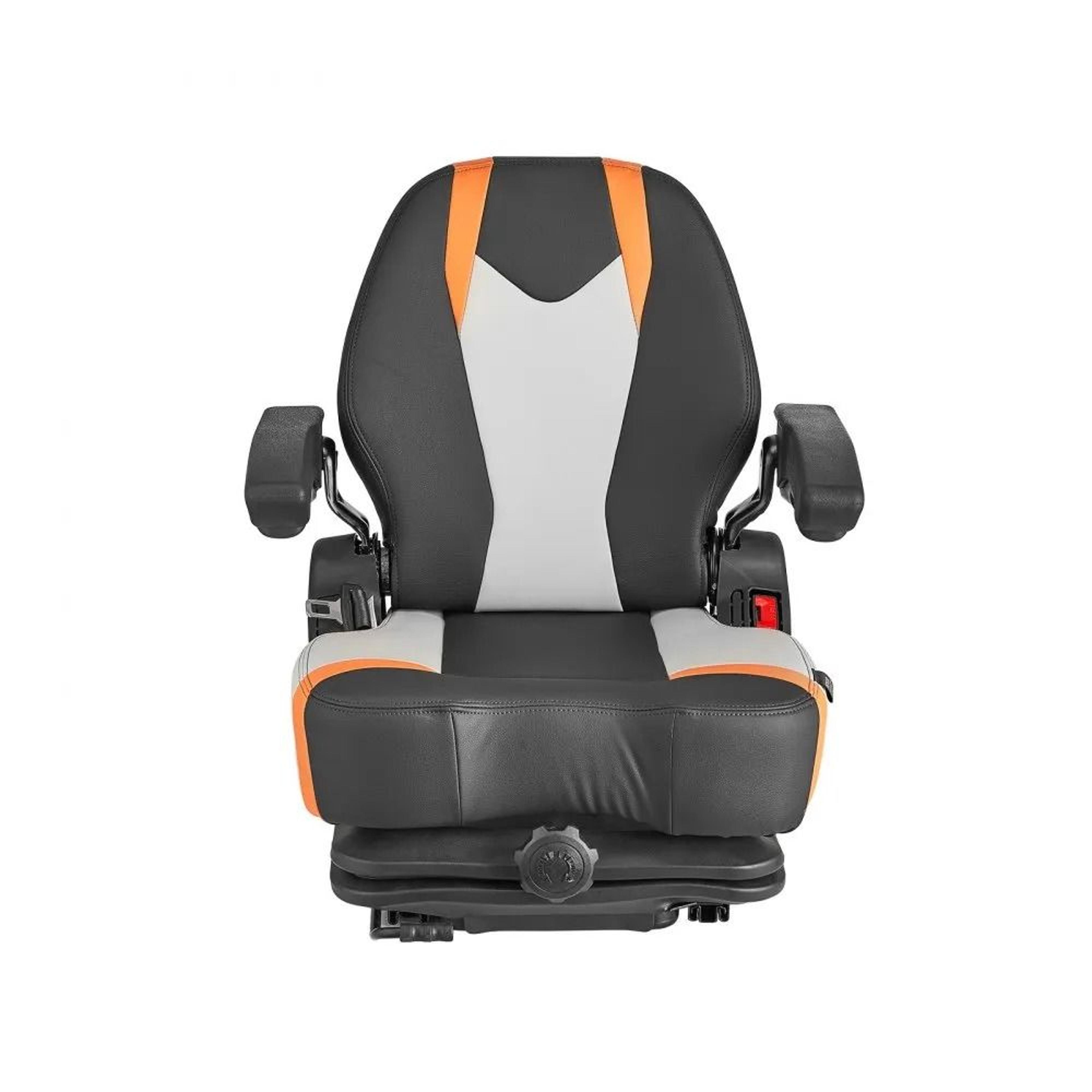 Universal Forklift Seat With Tractor Suspension Seat Adjustable Backrest Armrests And Safety Belt 7