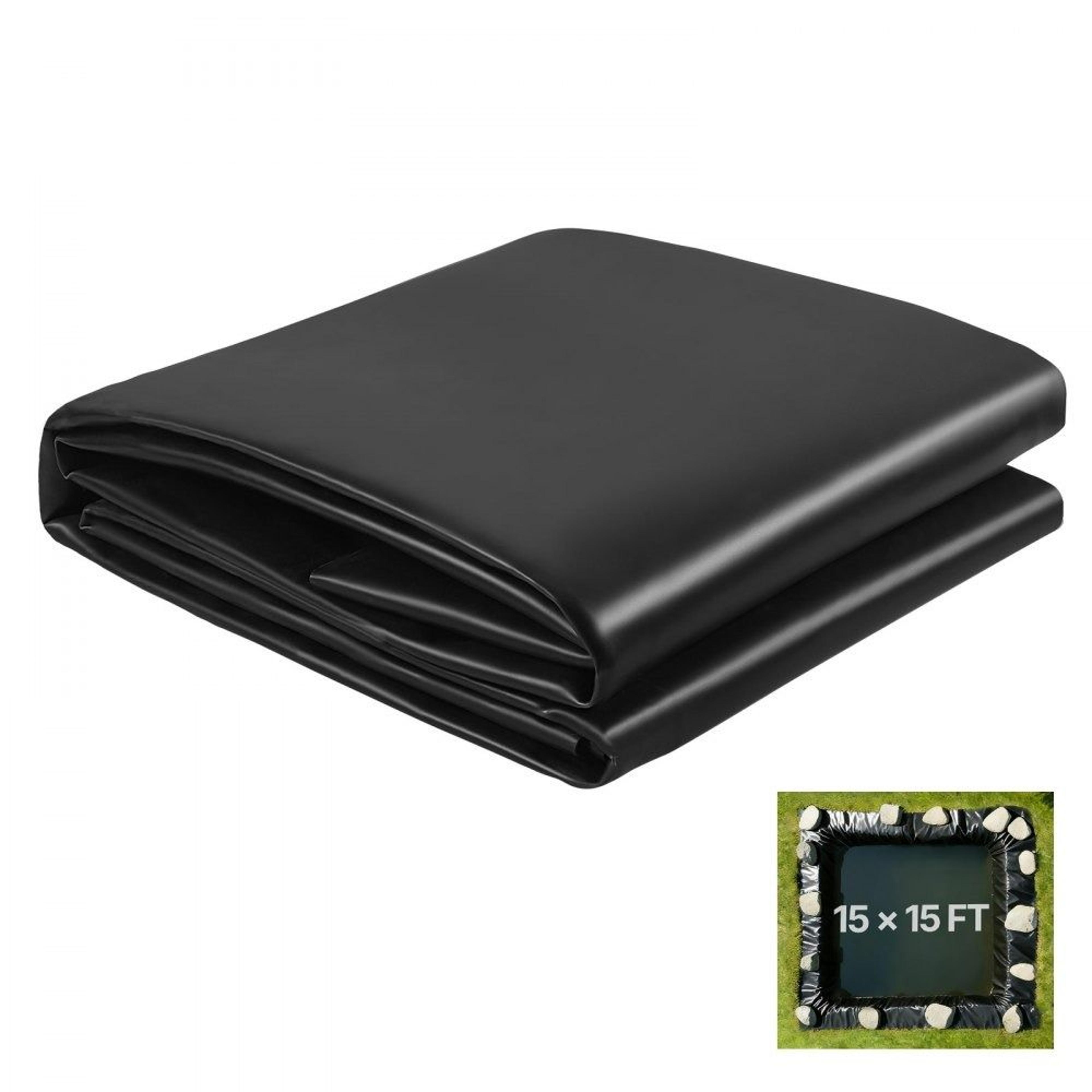 15 x 15 ft 45 mil epdm pond liner heavy duty koi pond liner for water gardens