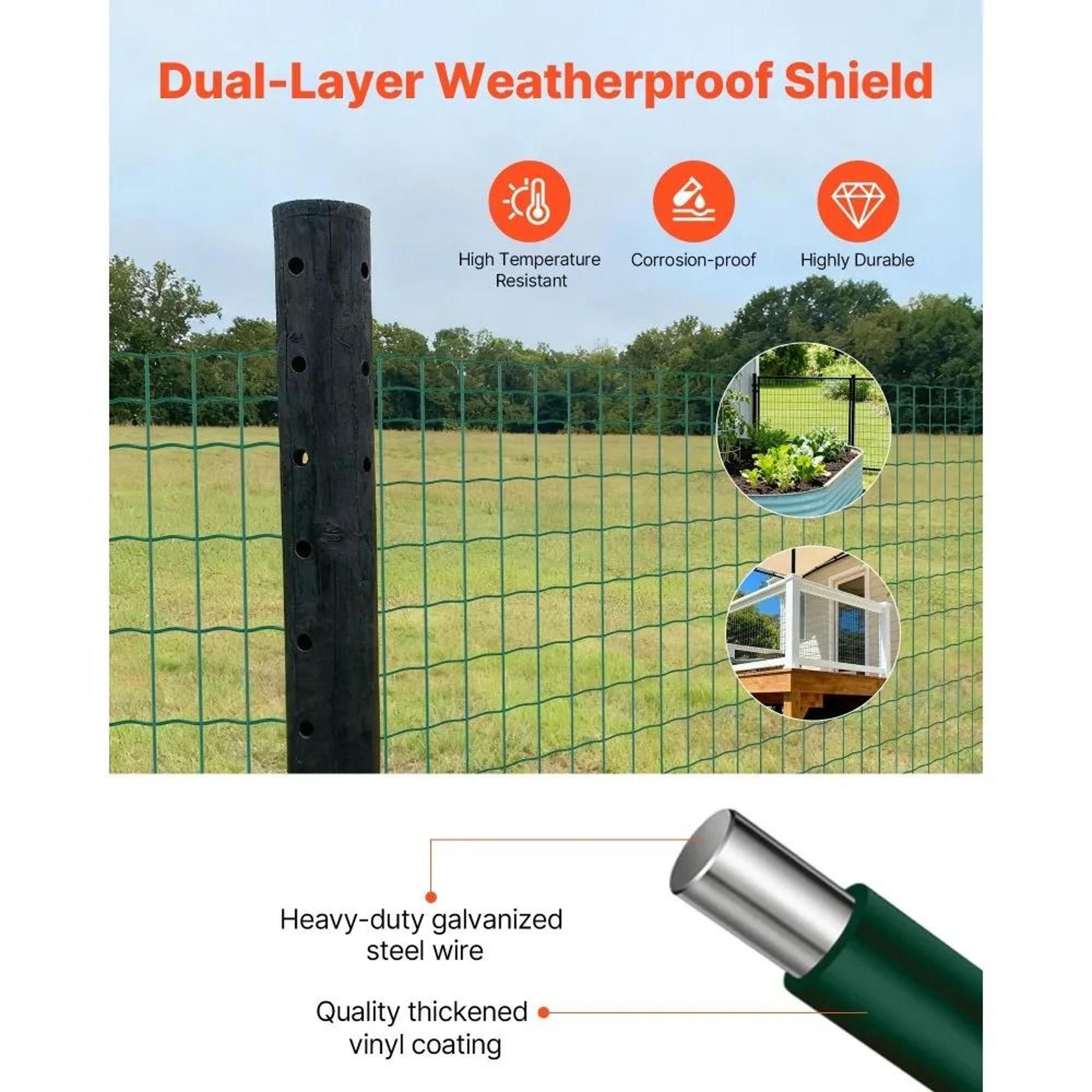 Farm Fence 39 X 984 In Welded Wire Fence With 2 X 4 In Mesh For Livestock And Gardens 5